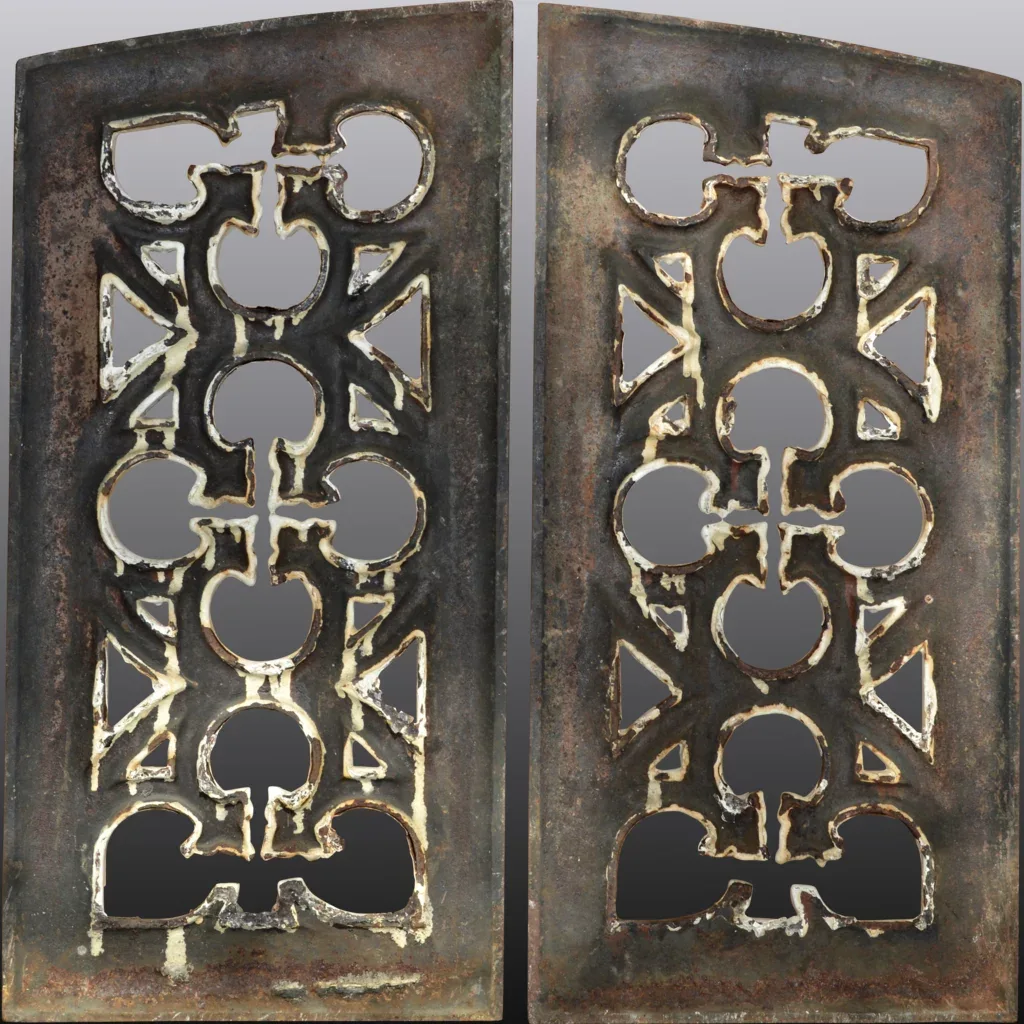 Antique Quatrefoil Arch Church Window Frame - Architectural Cast Iron - 72 inches wide - View 4