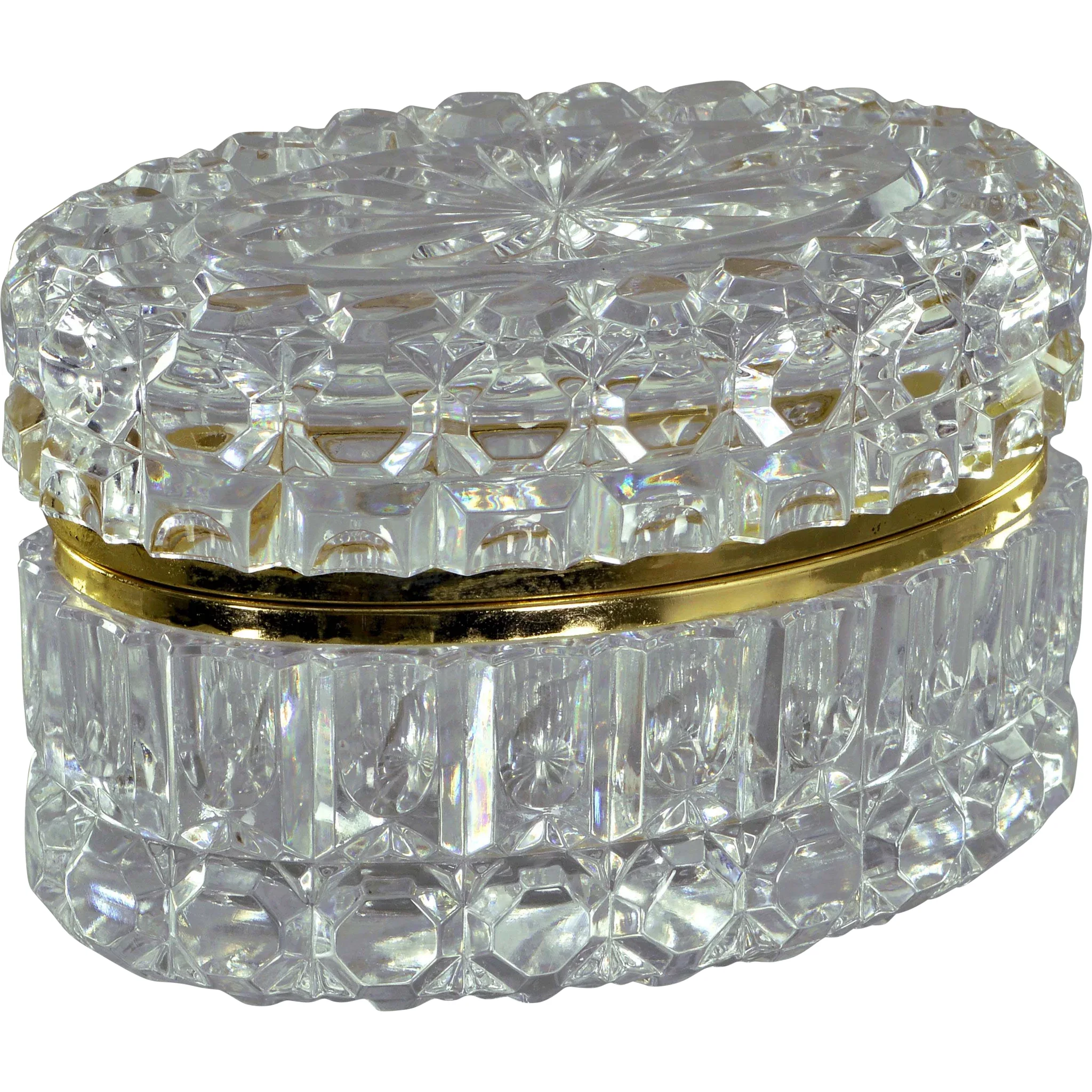 Set 4 Vintage French Glass Casket Boxes - View 5