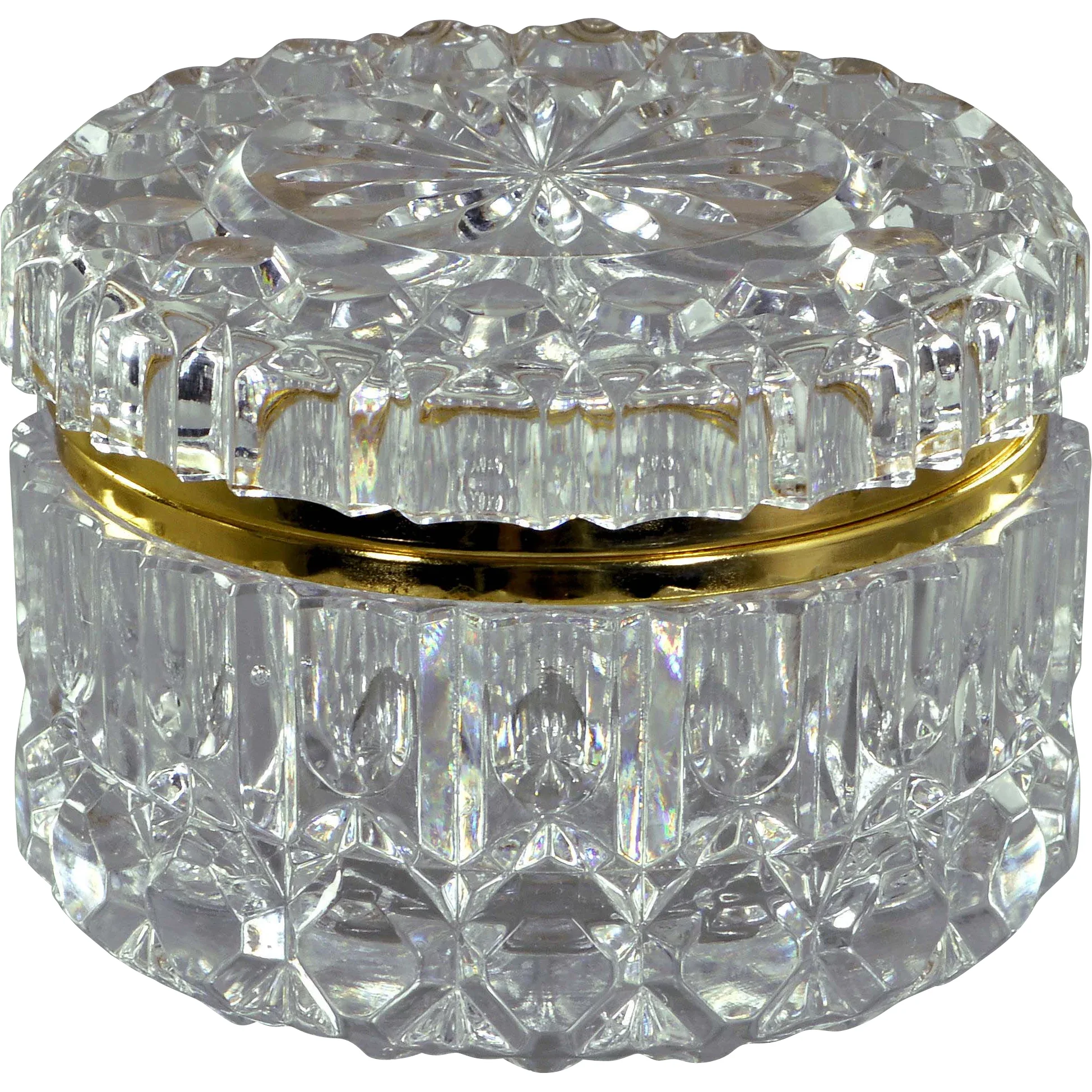 Set 4 Vintage French Glass Casket Boxes - View 6