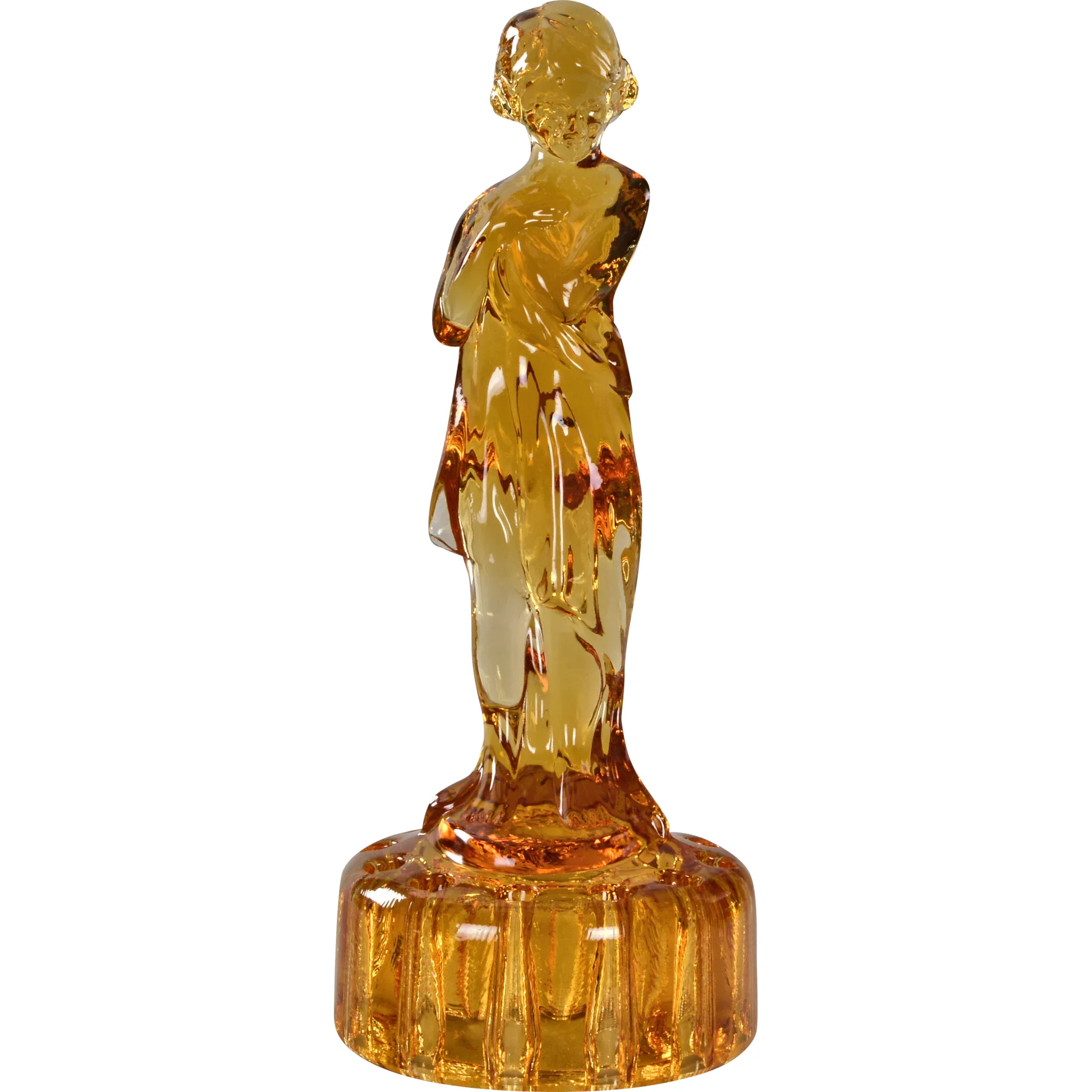 Cambridge Glass Draped Lady Flower Frog and Bowl: glass, red (alternate view)