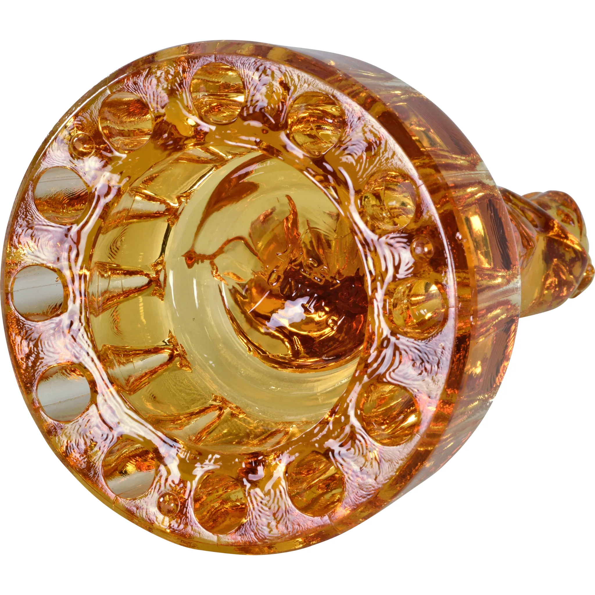 Cambridge Glass Draped Lady Flower Frog and Bowl: glass, red (view 7)