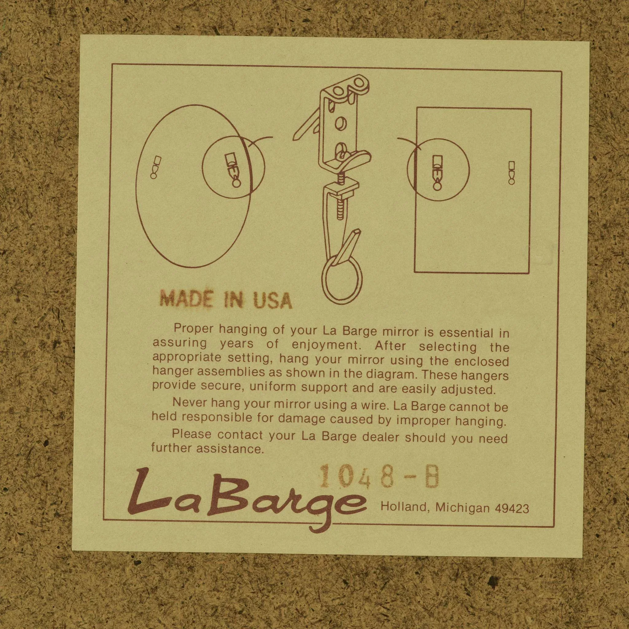 Vintage La Barge / LaBarge églomisé Beveled Mirror - Artist Signed - K Widing 1985 - View 7