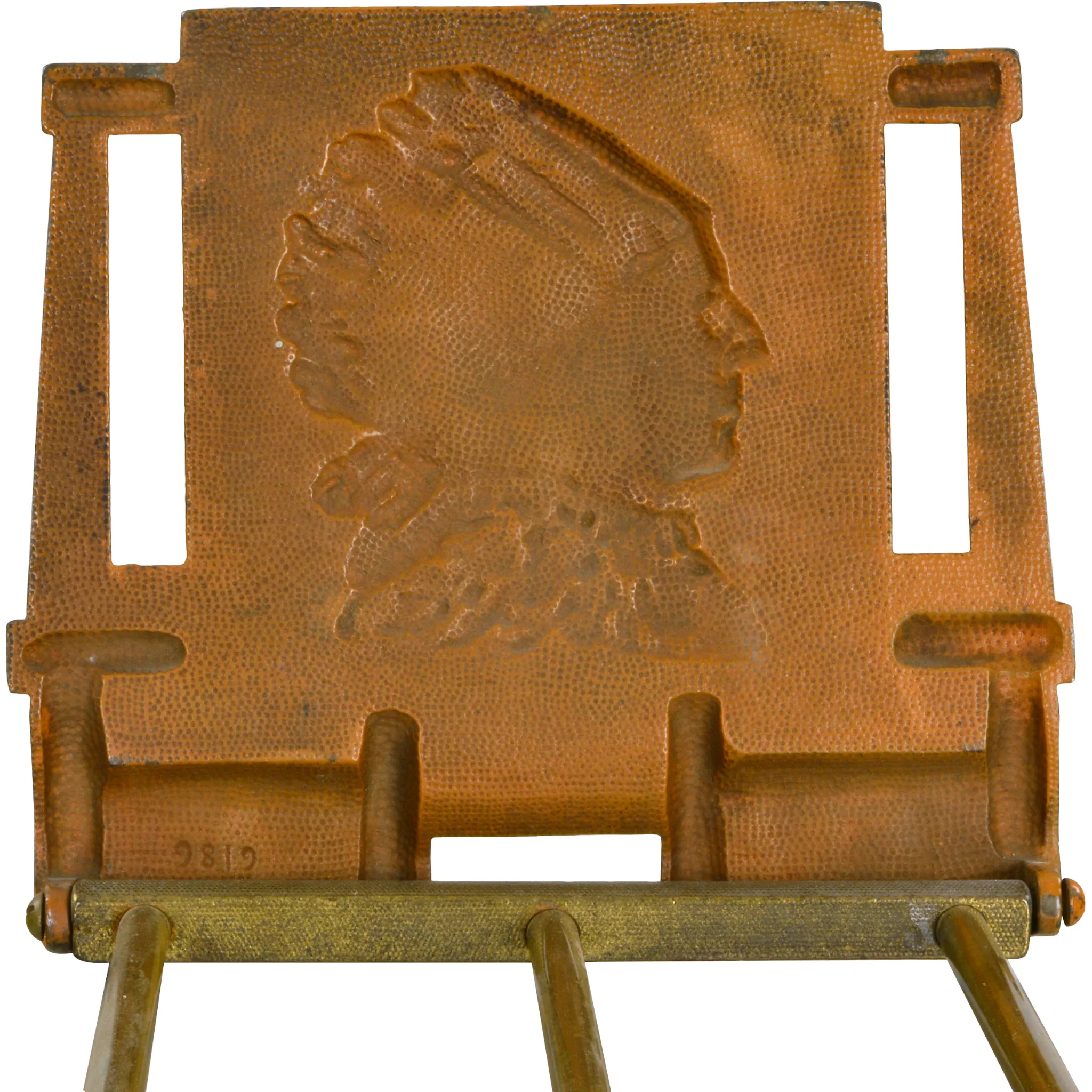 Vintage Native American Indian Bookrack Adjustable - Expandable Bookends - View 5