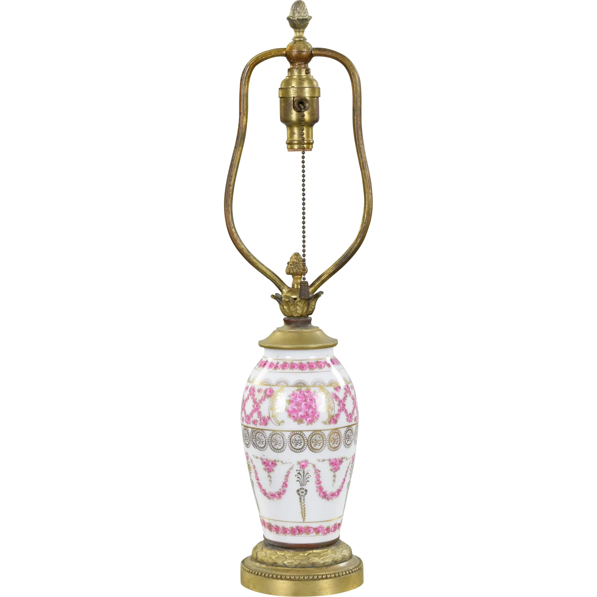 Petite Vintage French Lamp - Roses