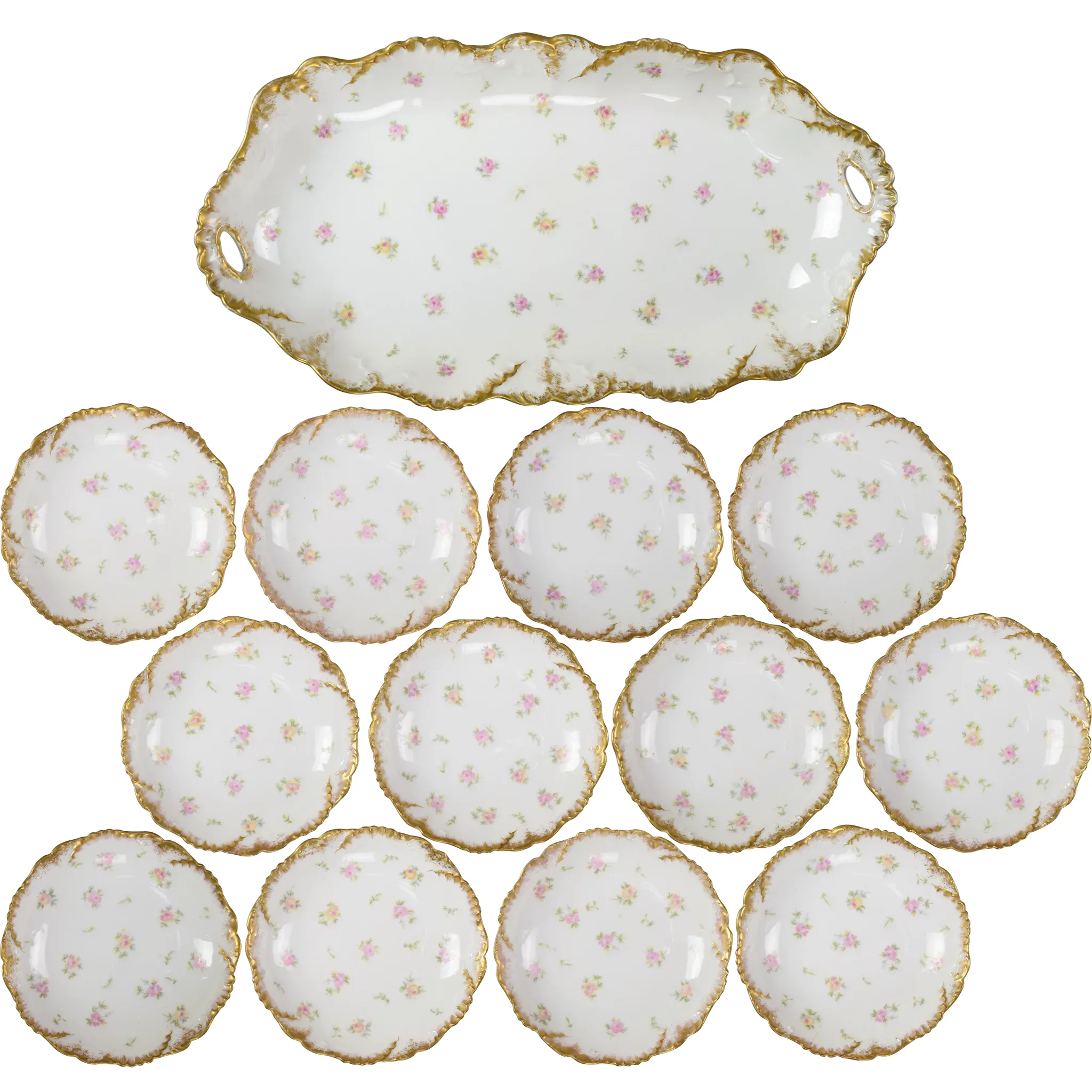 Antique Laviolette Limoges Berry Set