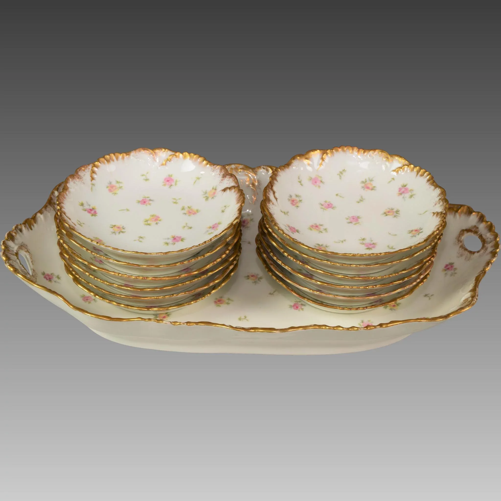 Antique Laviolette Limoges Berry Set - View 6