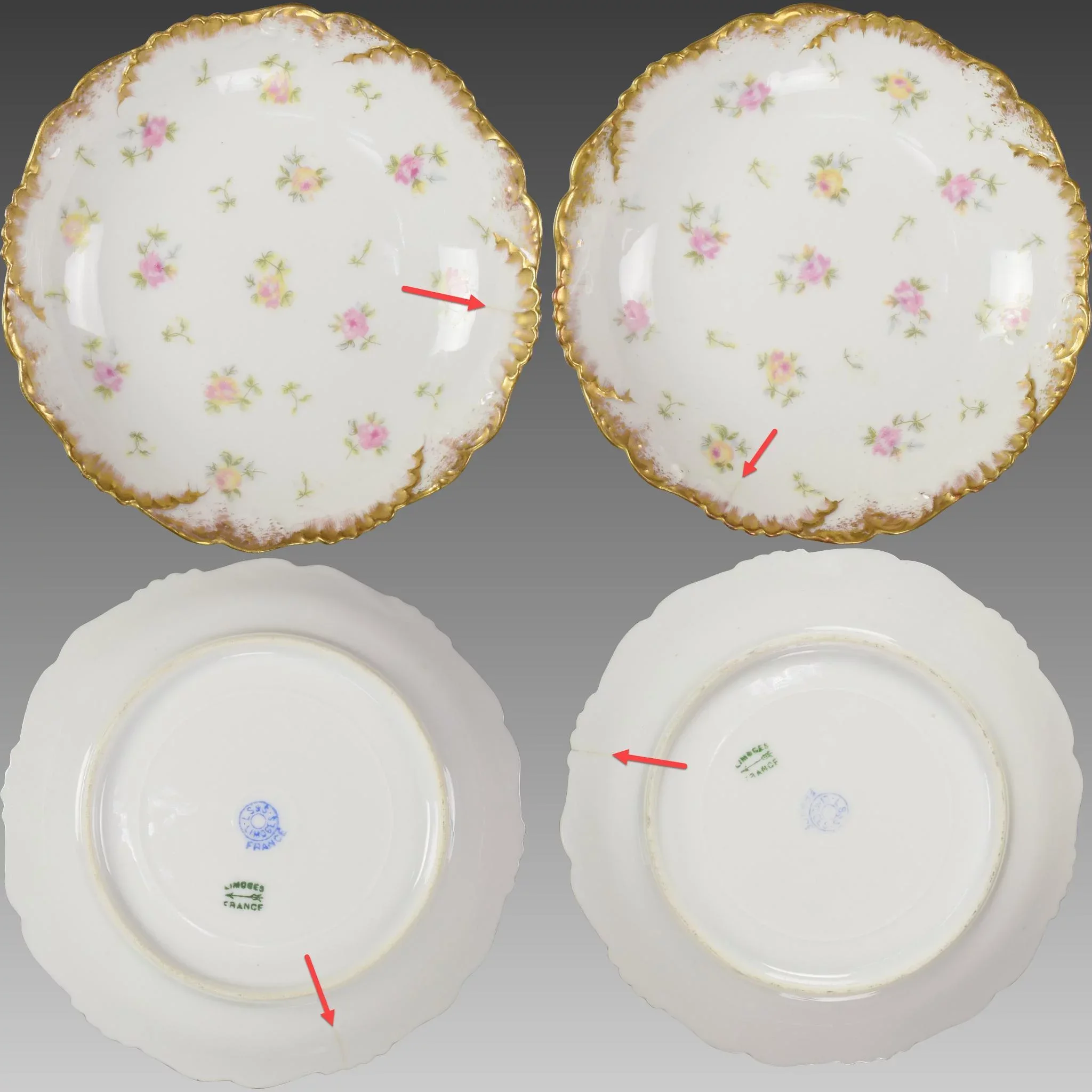 Antique Laviolette Limoges Berry Set - View 9