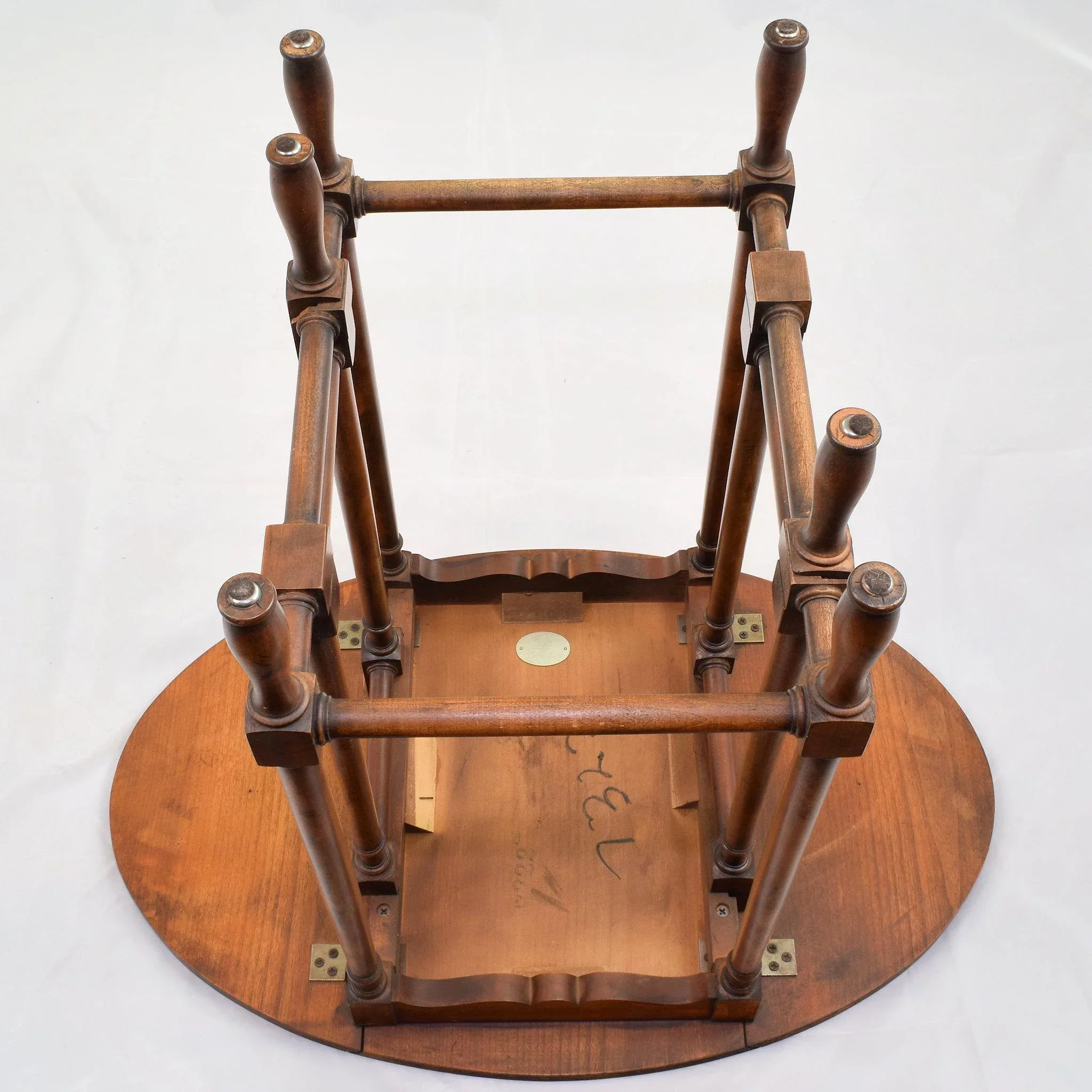 Vintage Baker Furniture Petite Drop Leaf Table - Burled Walnut - View 6
