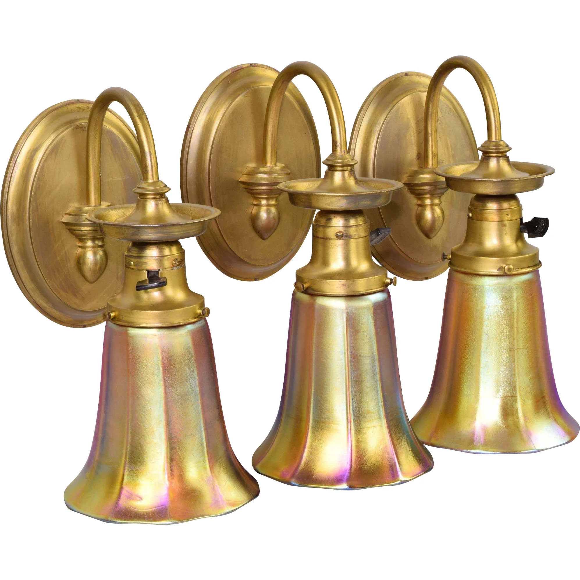 3 Mitchell Vance &amp; Co Sconces with Aurene Quezal Shades