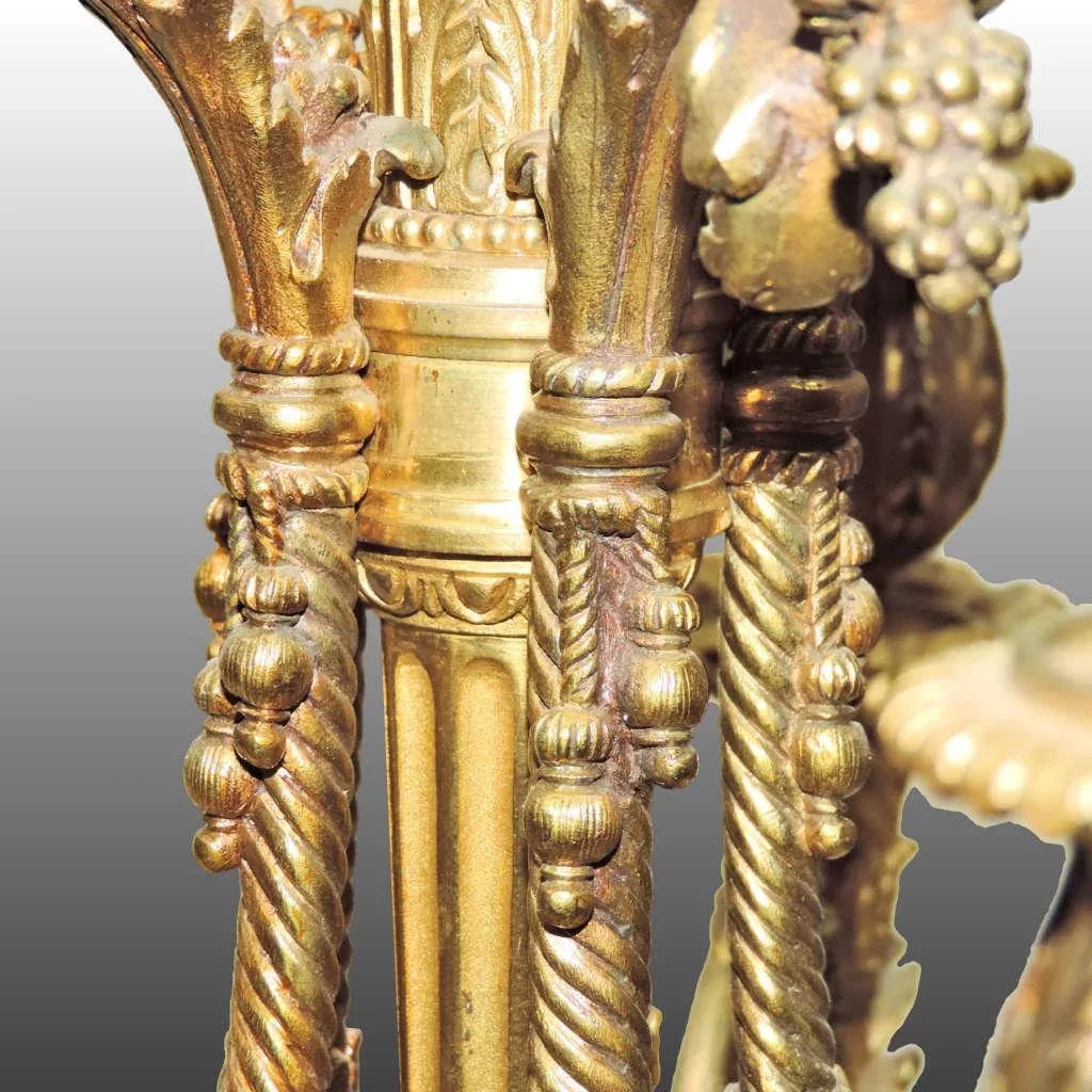 Antique Pair French Bronze Candelabra - Putti and Rams - Arrows - 19th Century - View 8