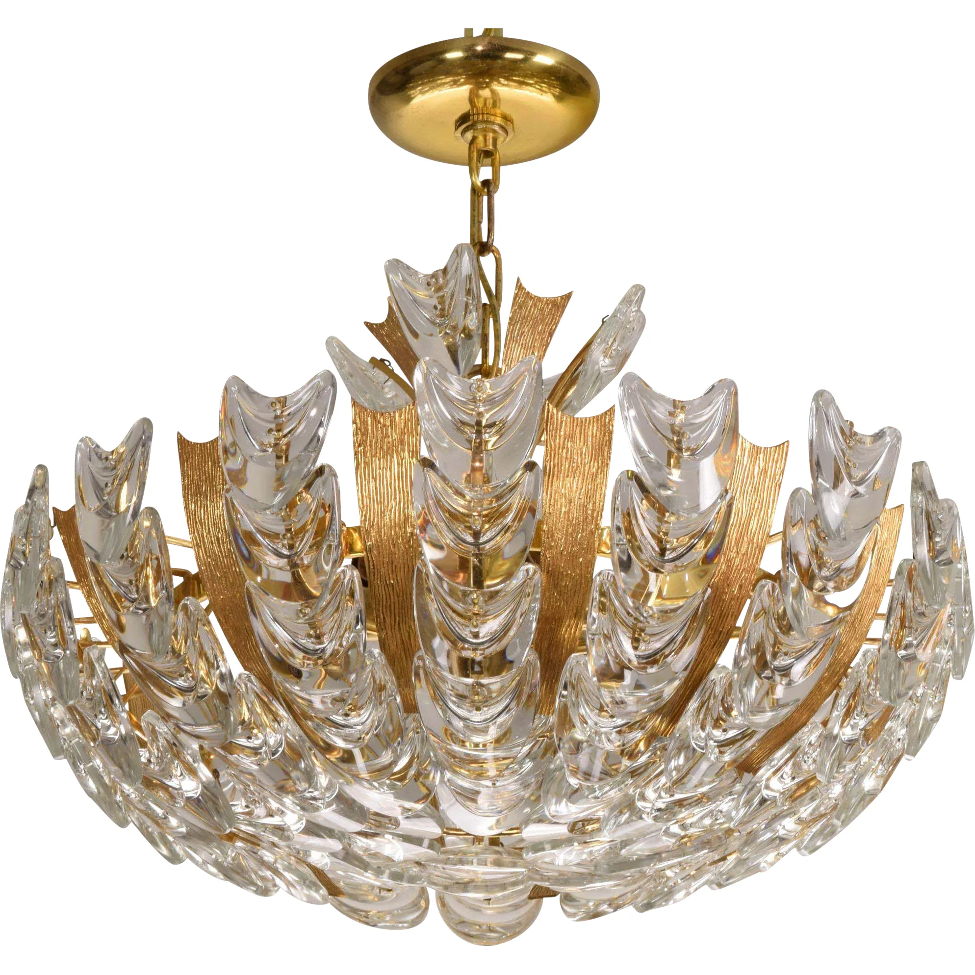 Mid-Century Palwa Basket Form German Chandelier