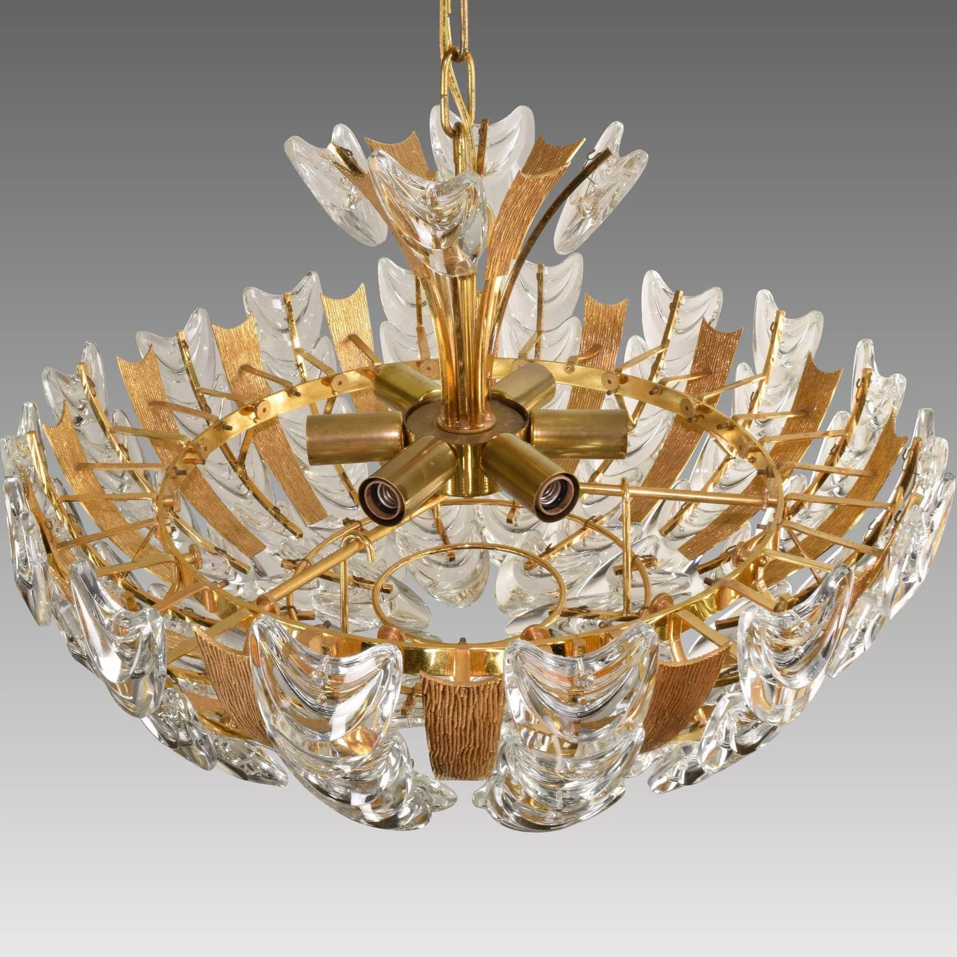Mid-Century Palwa Basket Form German Chandelier - View 3