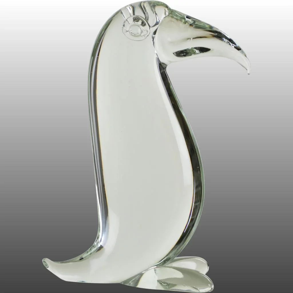 Large Vintage Italian Art Glass Toucan Sculpture - View 2