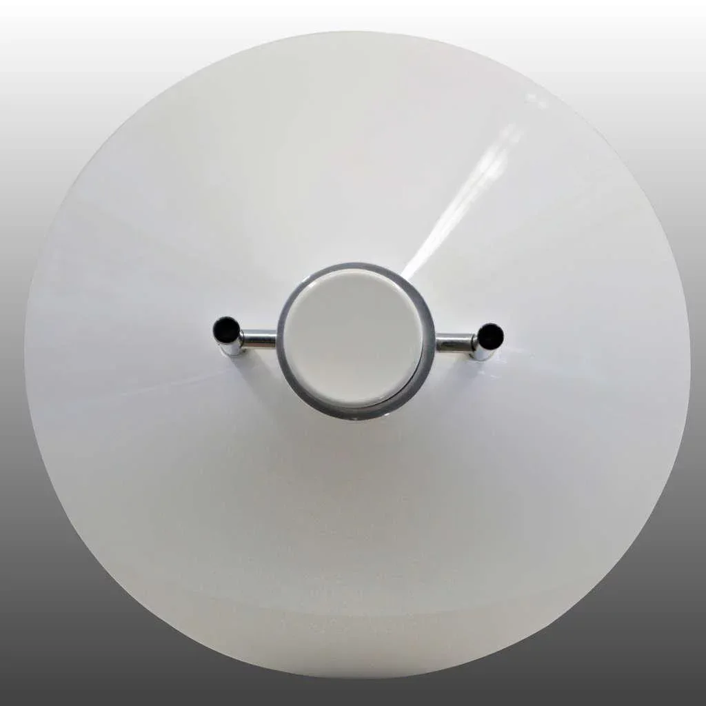 Mid-Century Modern Robert Sonneman Lamp - 1960s White and Chrome - View 5