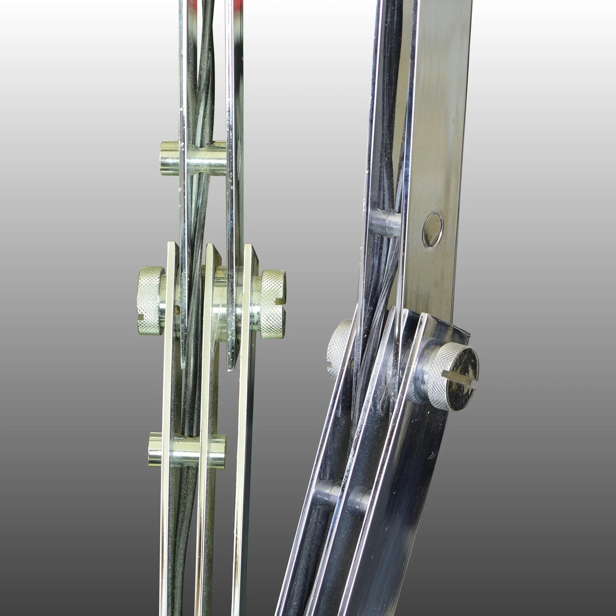 Pair Articulated Italian Chrome Mid-Century Desk Lamps - View 4