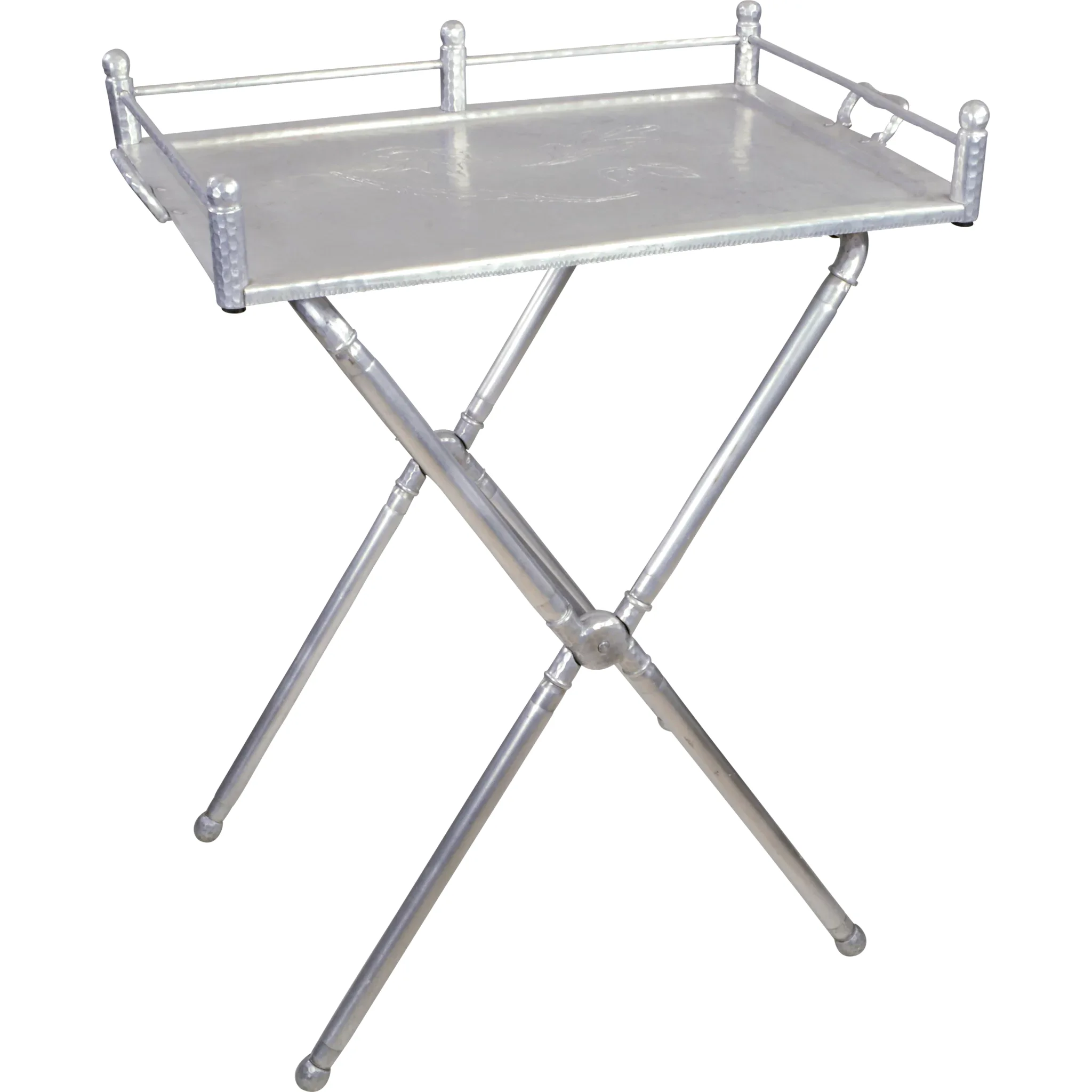 Vintage Everlast Wrought Aluminum Tray Table Stand