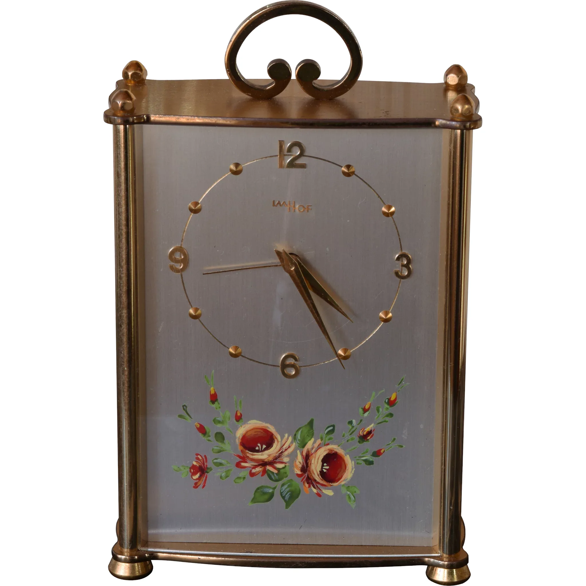 Vintage Imhof 8 Day Clock - Reuge Music Box Alarm plays Le Bleu Danube