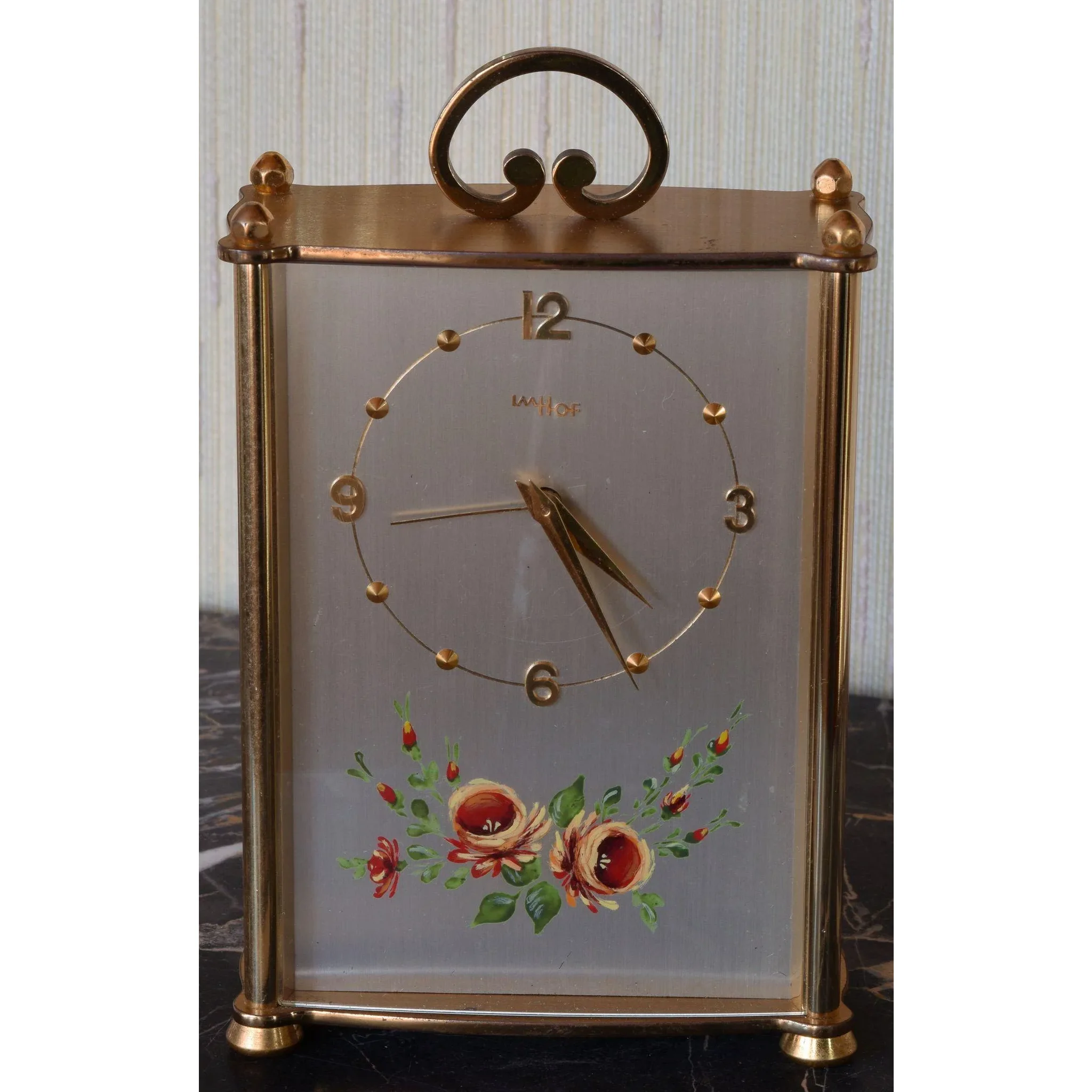 Vintage Imhof 8 Day Clock - Reuge Music Box Alarm plays Le Bleu Danube - View 2