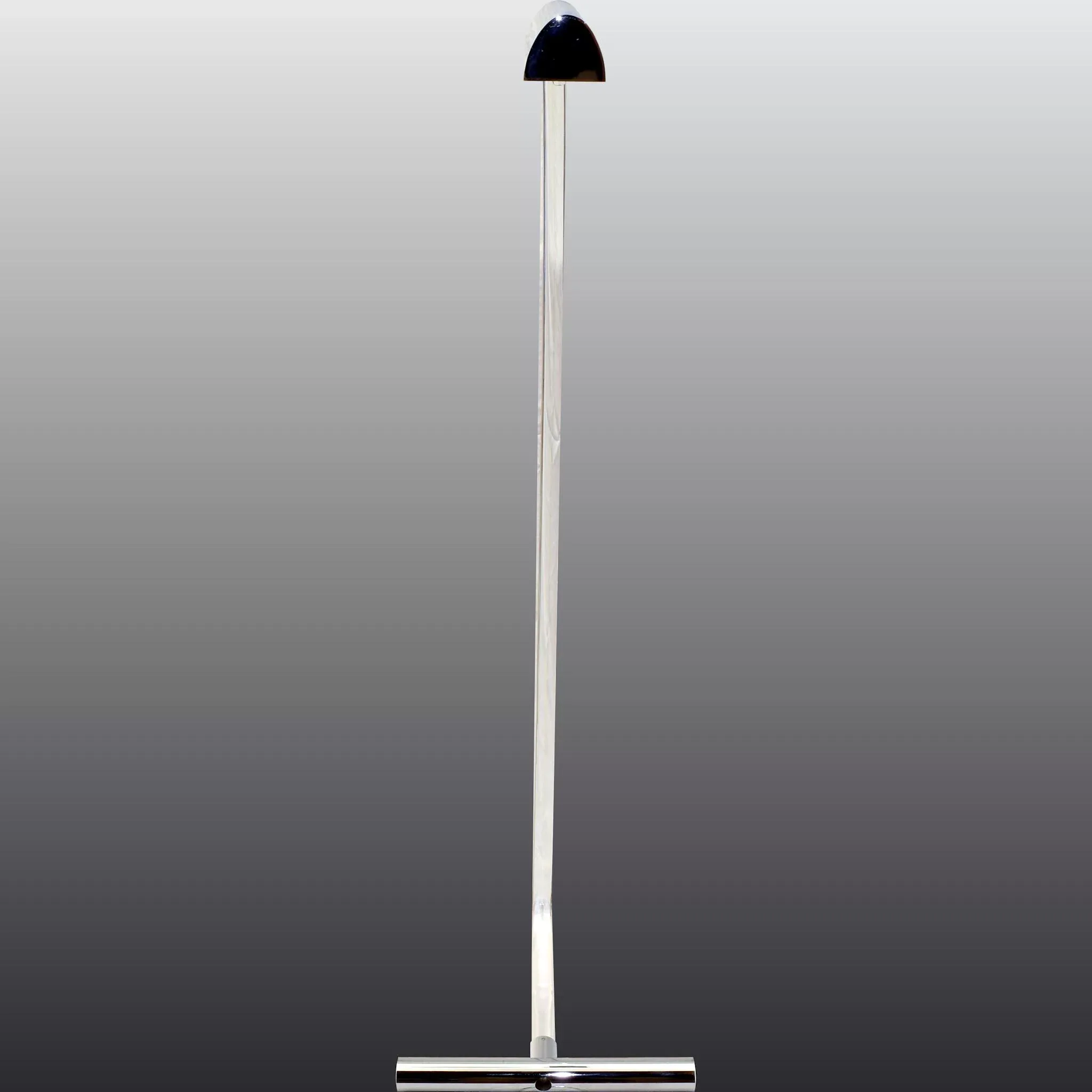 Vintage Peter Hamburger Crylicord Lucite Chrome Reading Floor Lamp for George Kovac - View 2
