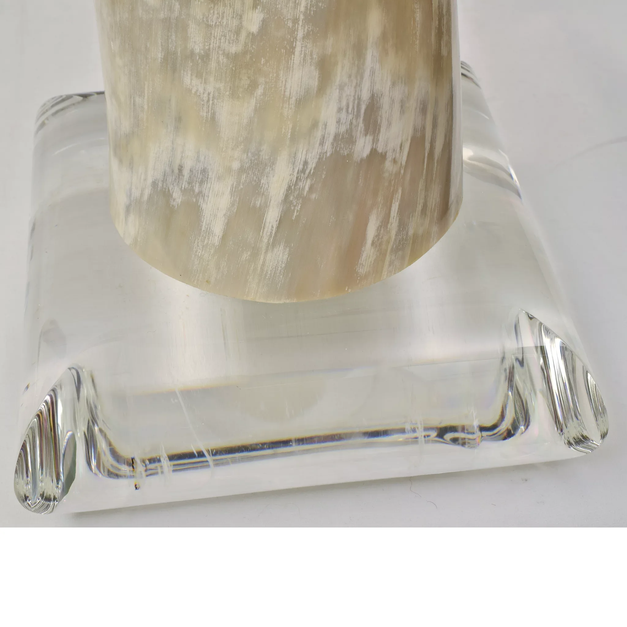 Tall Pair Vintage Lucite Mounted Steer Horns - View 5
