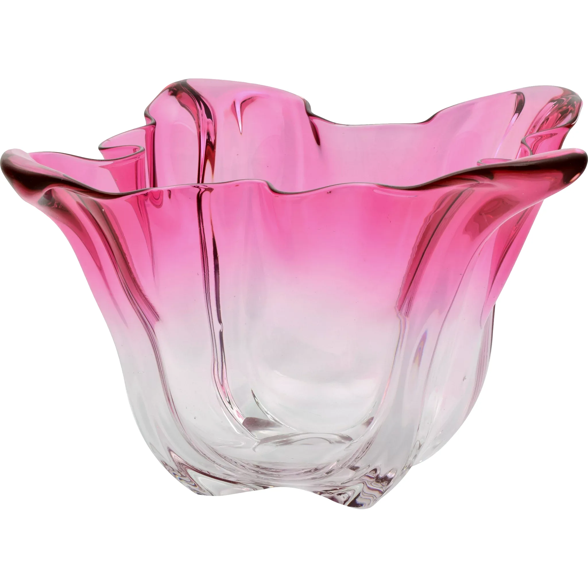 Carder Steuben Grotesque Bowl - Free-form Gold Ruby to Clear