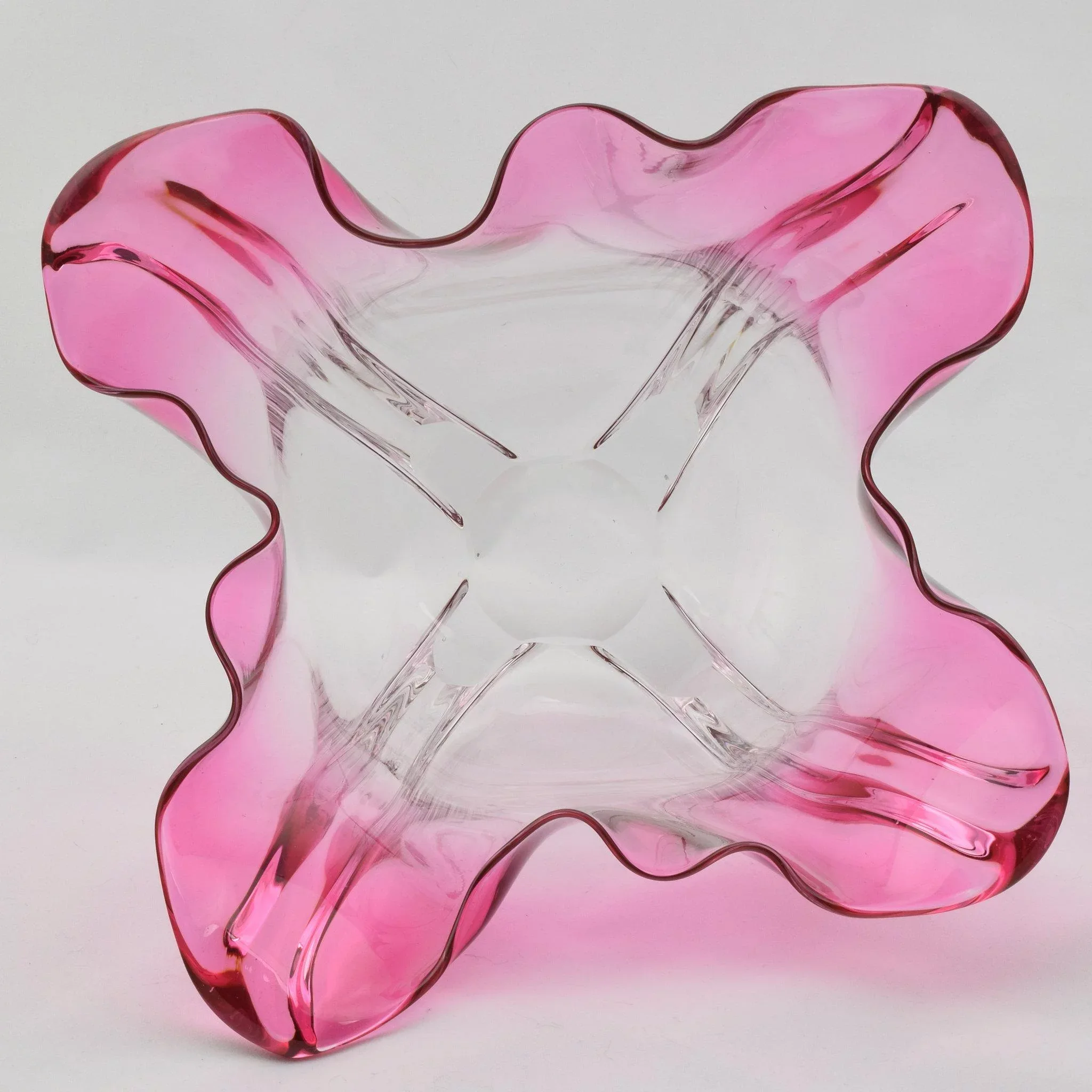 Carder Steuben Grotesque Bowl - Free-form Gold Ruby to Clear - View 3
