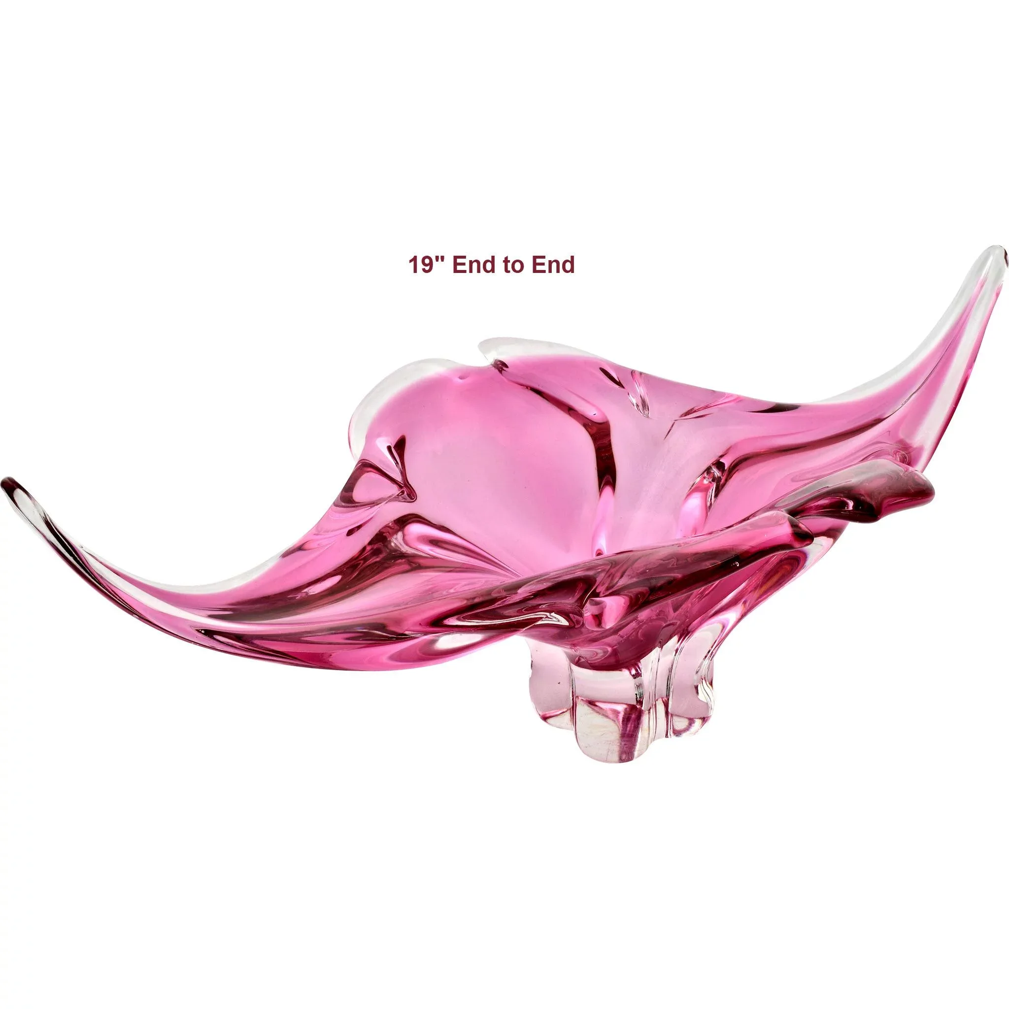 Vintage Seguso Murano Sommerso Centerpiece Bowl Pink - View 2
