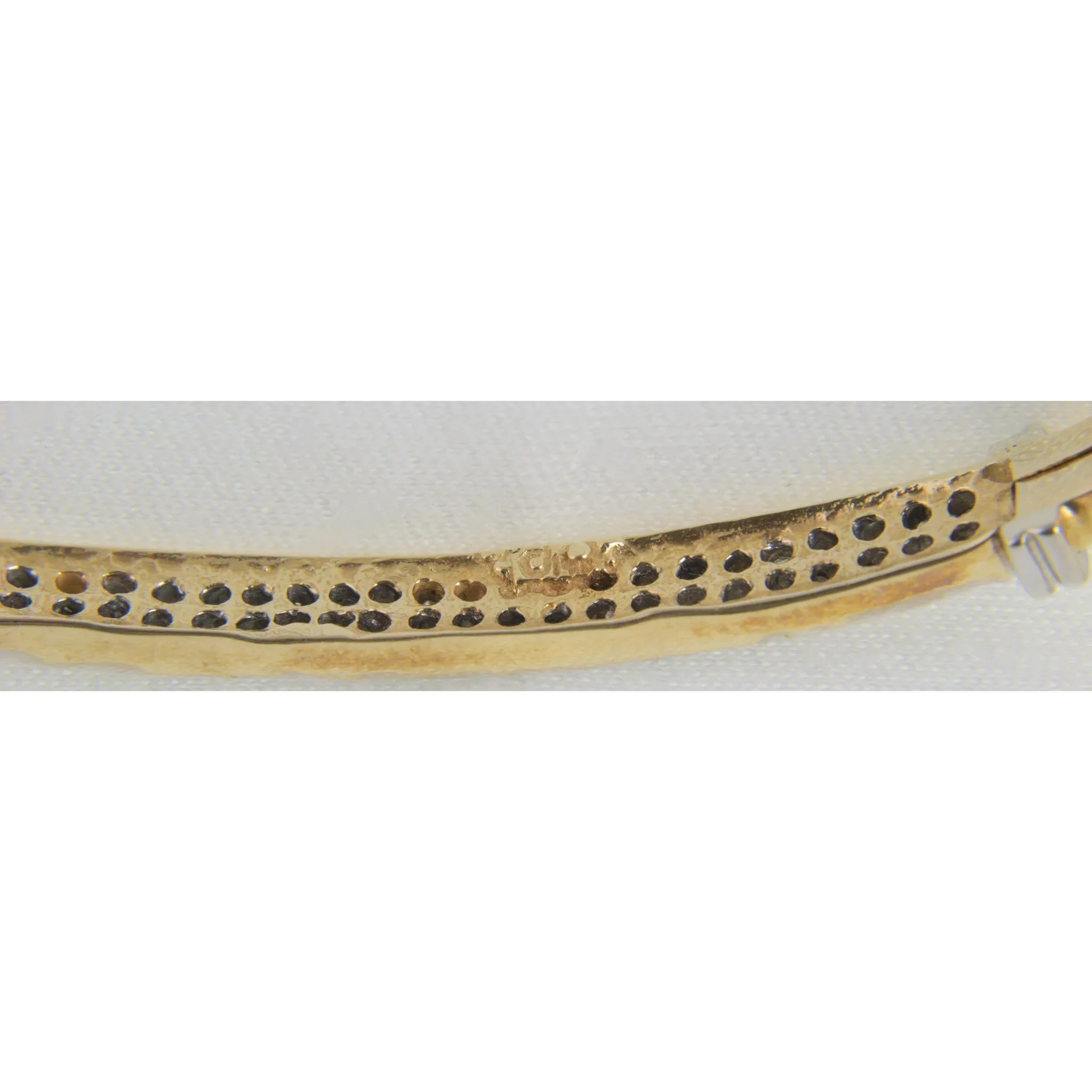 14K Rose Gold Diamond Bangle Bracelet - View 4