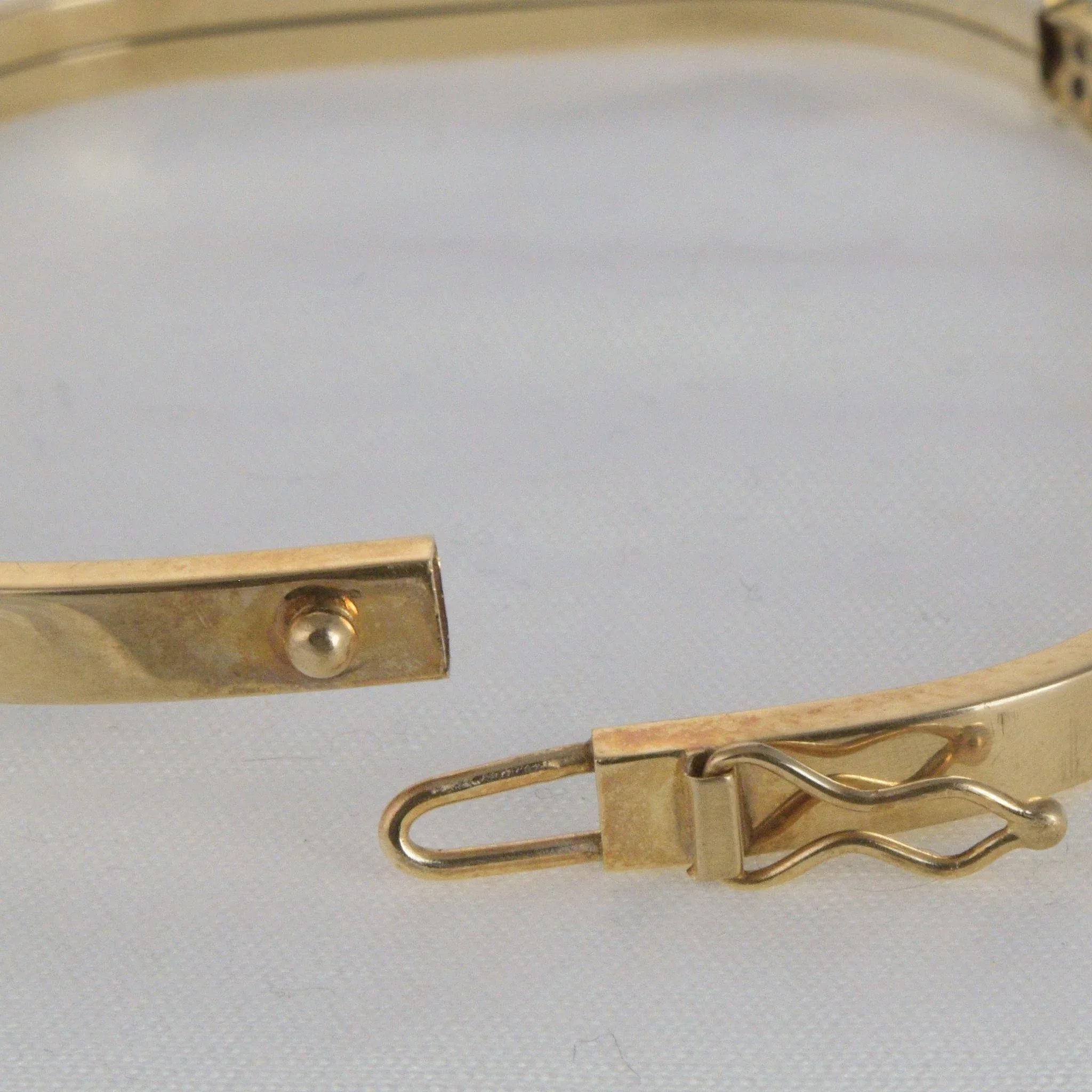 14K Rose Gold Diamond Bangle Bracelet - View 6