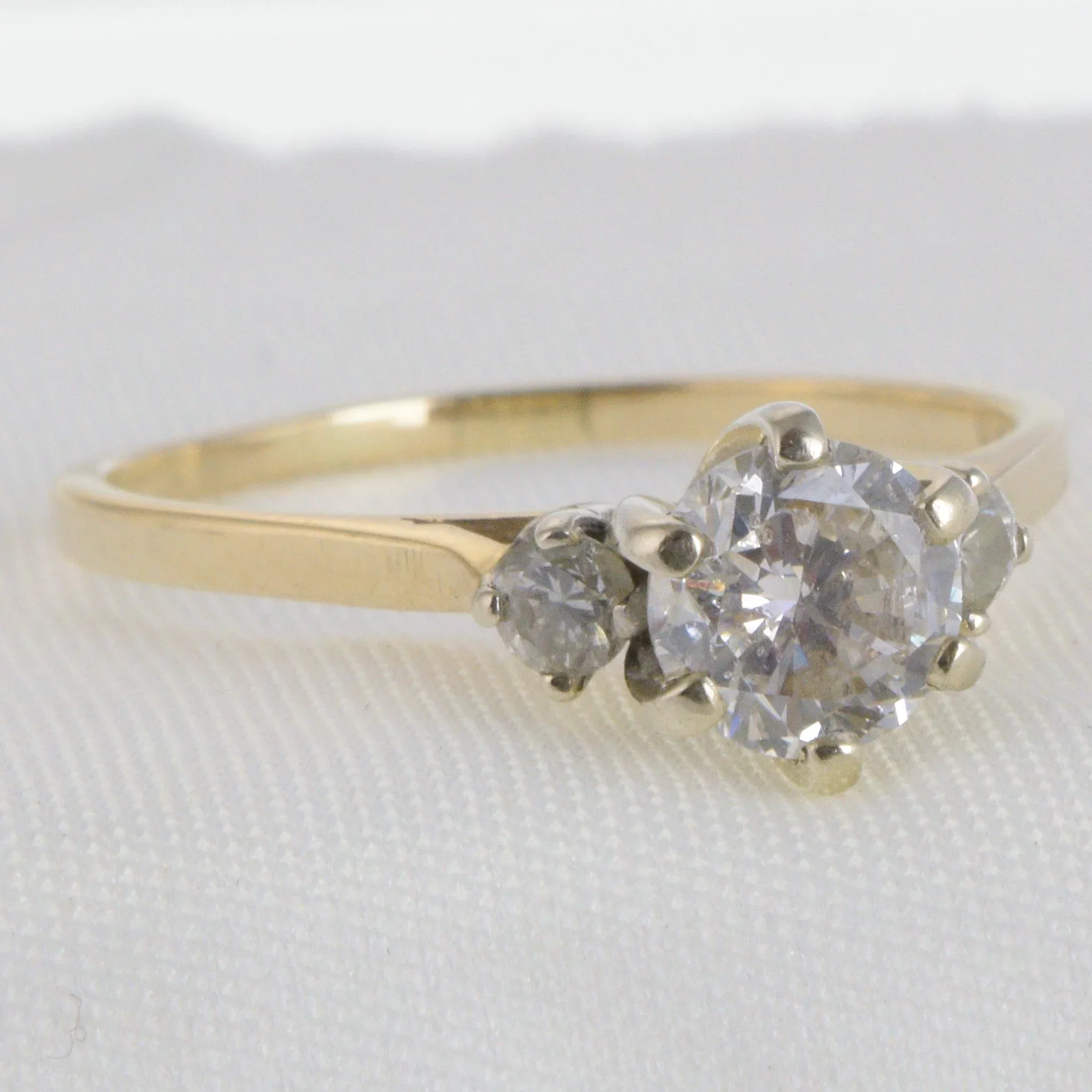 14K Yellow Gold Diamonds Ring - View 2