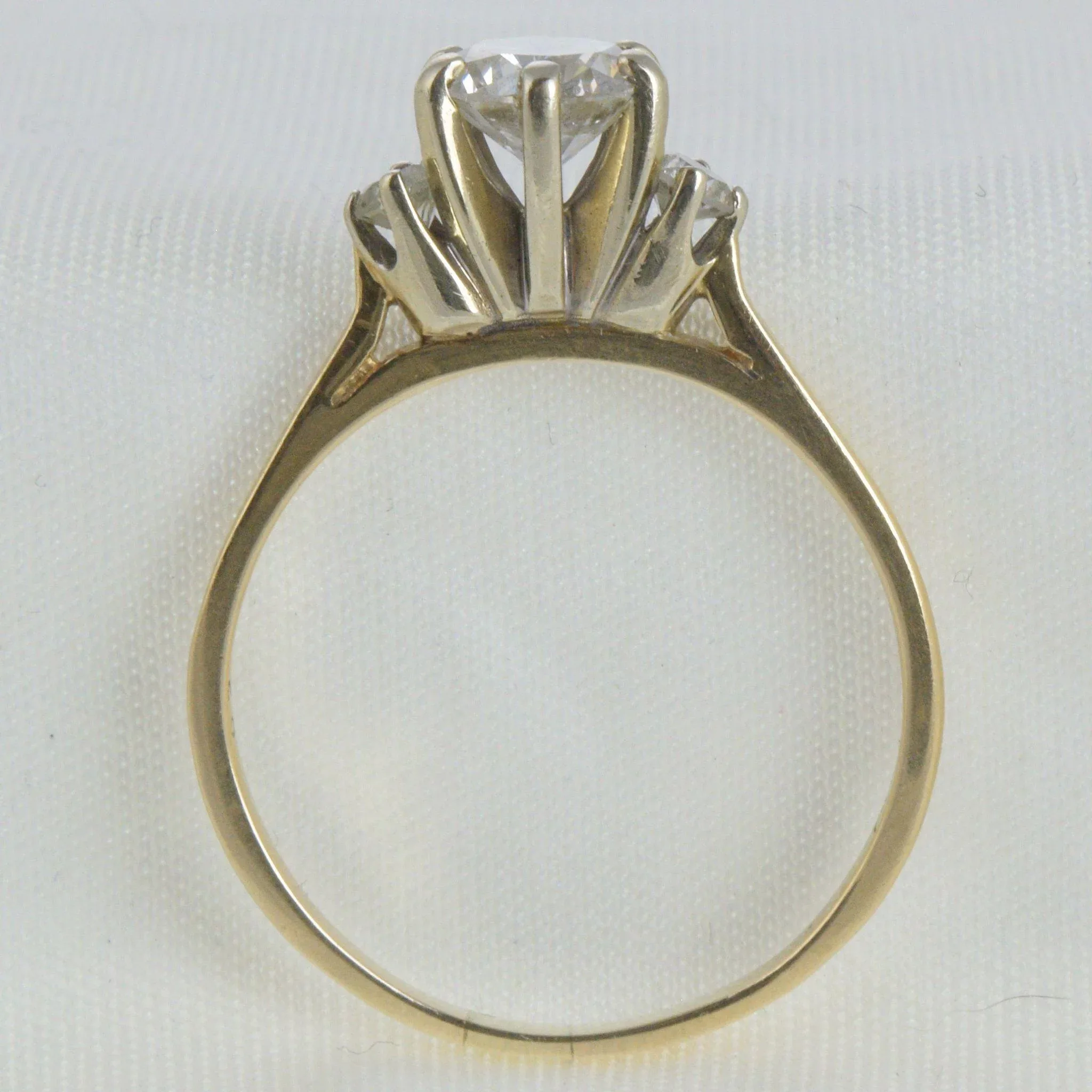 14K Yellow Gold Diamonds Ring - View 4