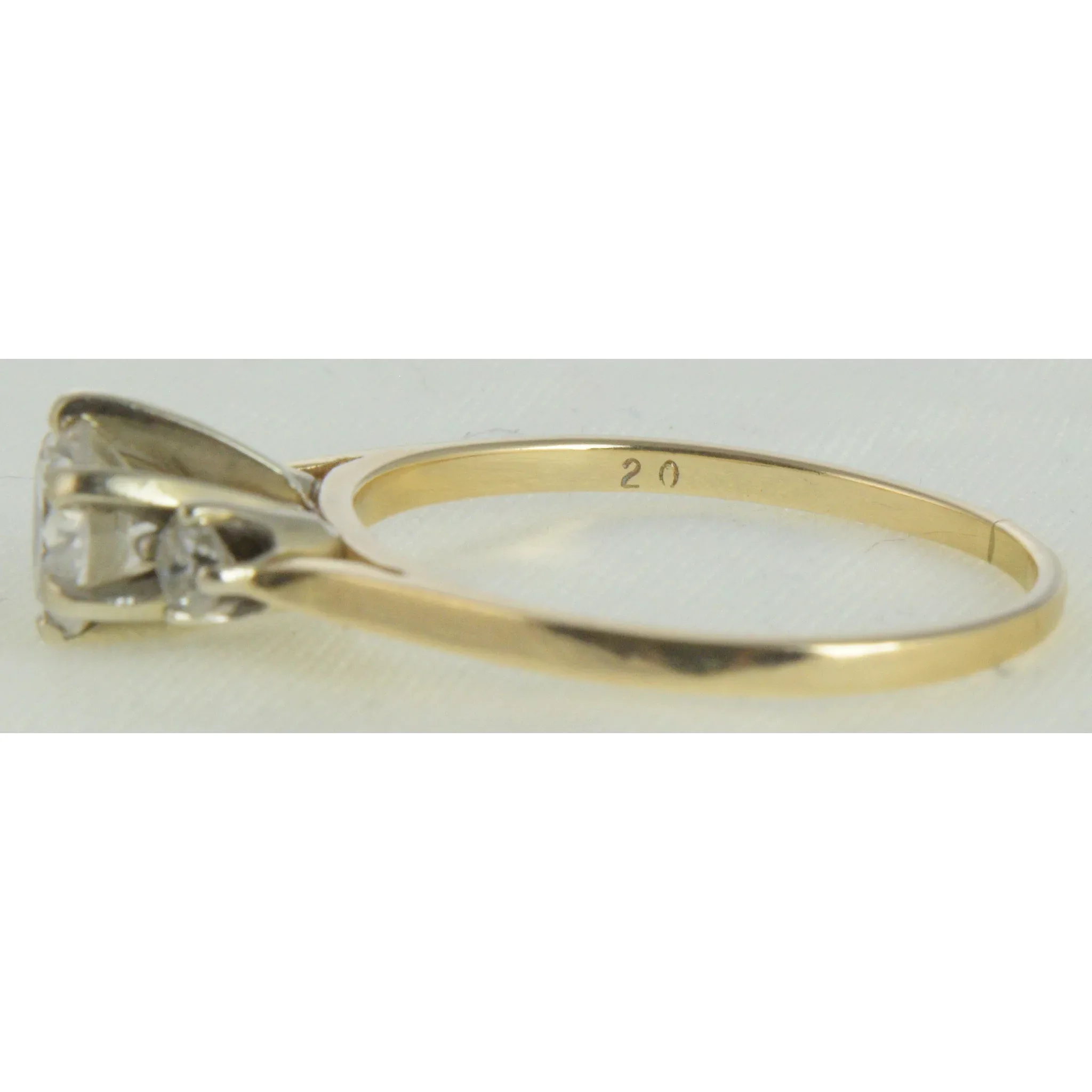 14K Yellow Gold Diamonds Ring - View 6