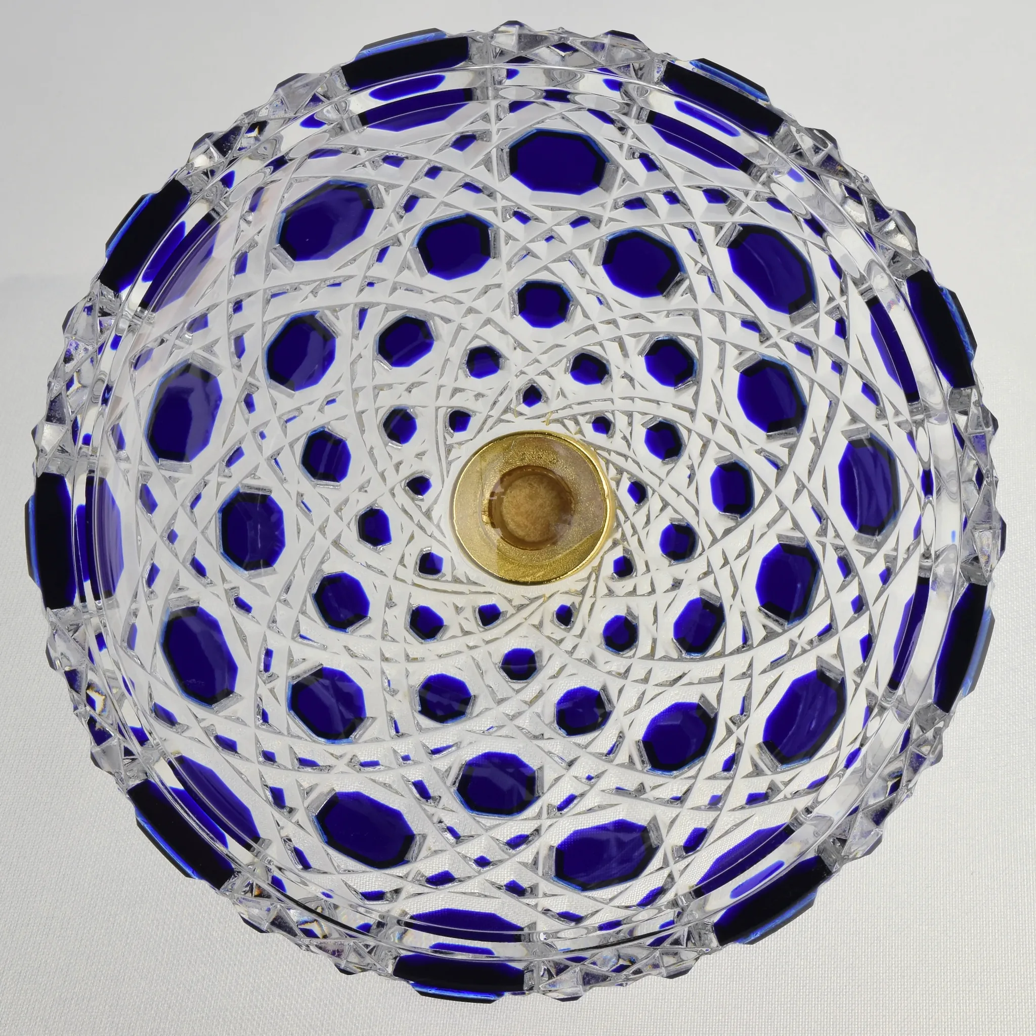 Massive Signed Imperial Fabergé Russian Cut Crystal Bonbonniere Egg - View 7