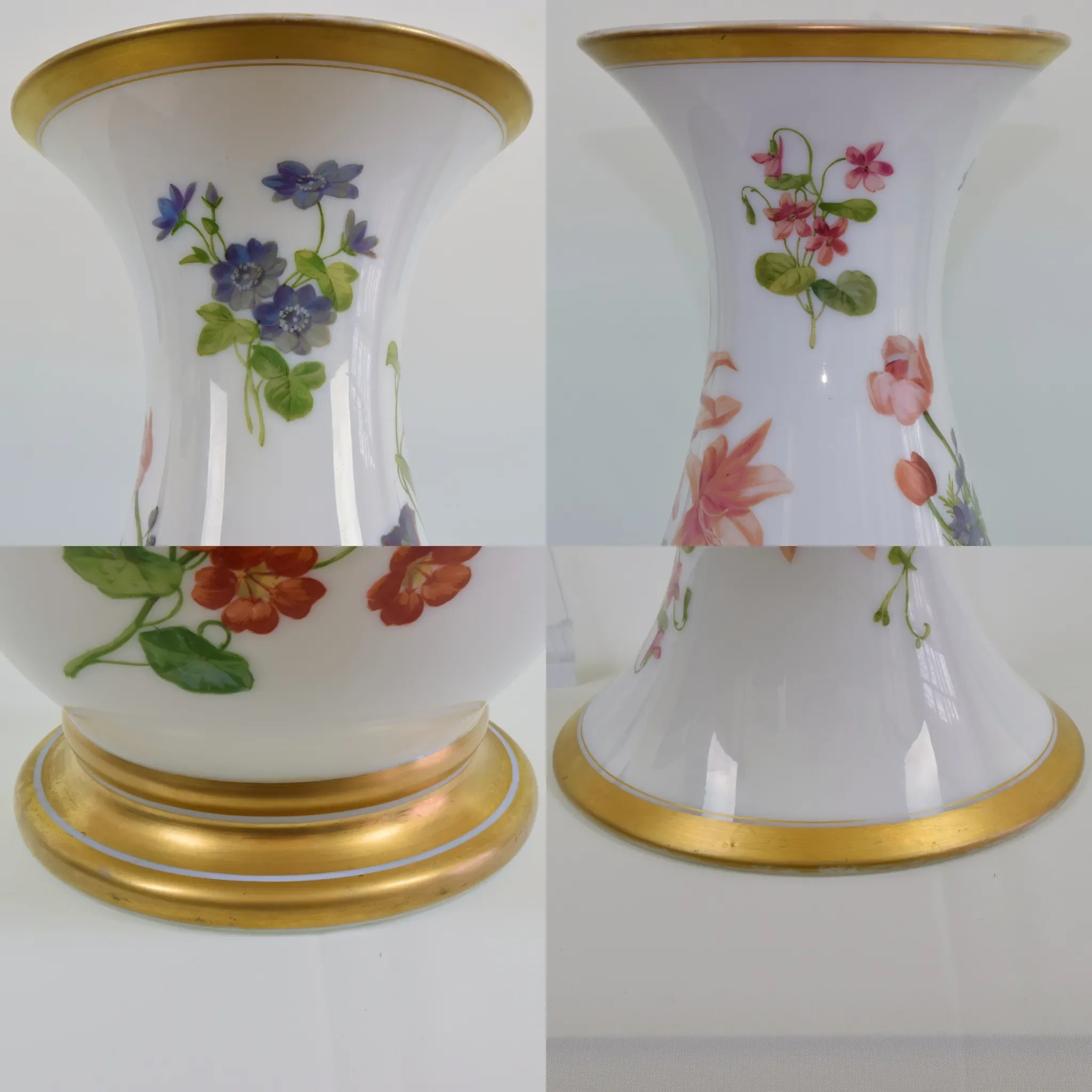 Large Antique Baccarat Opaline Vase - Enamelled by Jean Francoise Robert - 17.5" - View 14