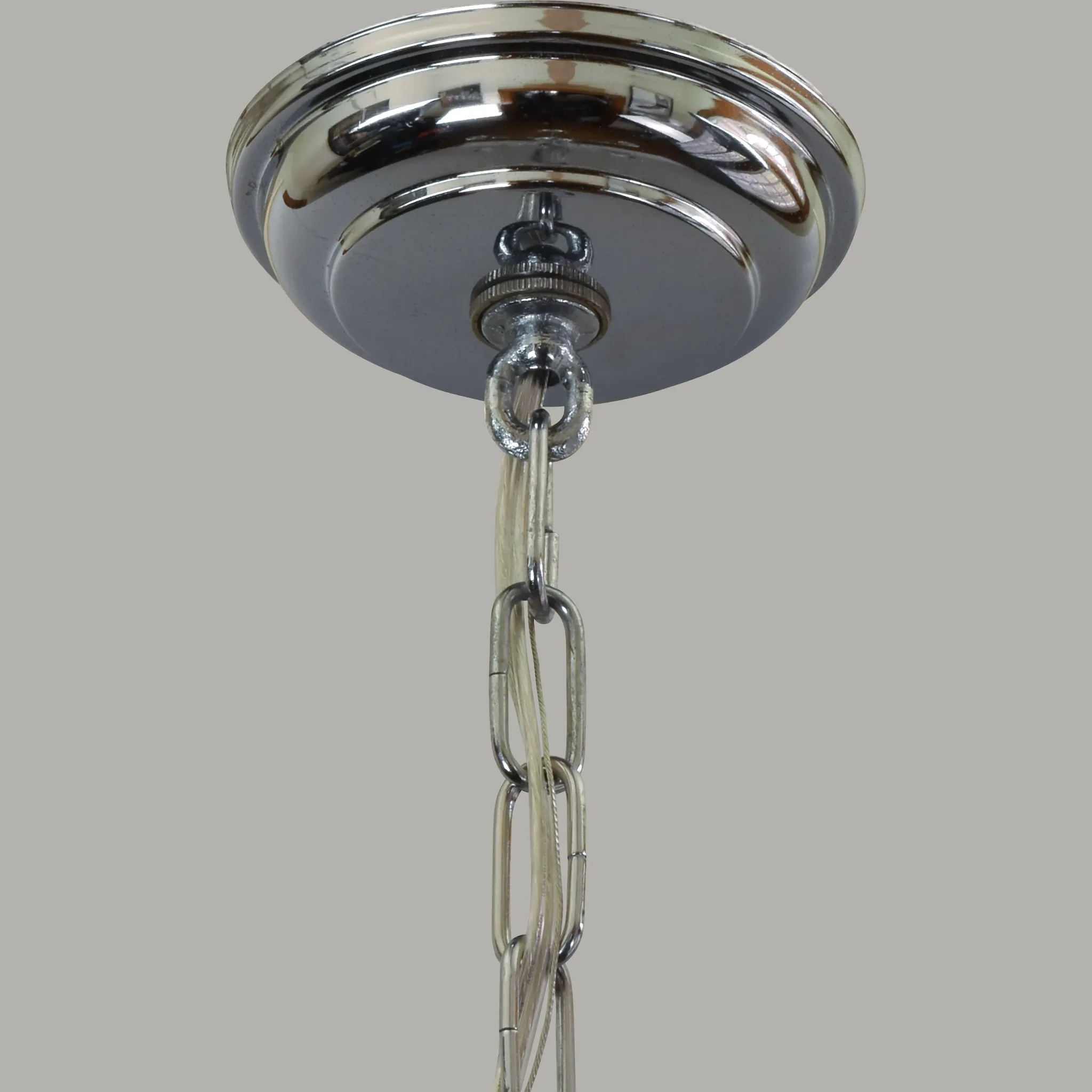 Orante Scrolled Chrome 5 Light Gaetano Sciolari Chandelier - View 3