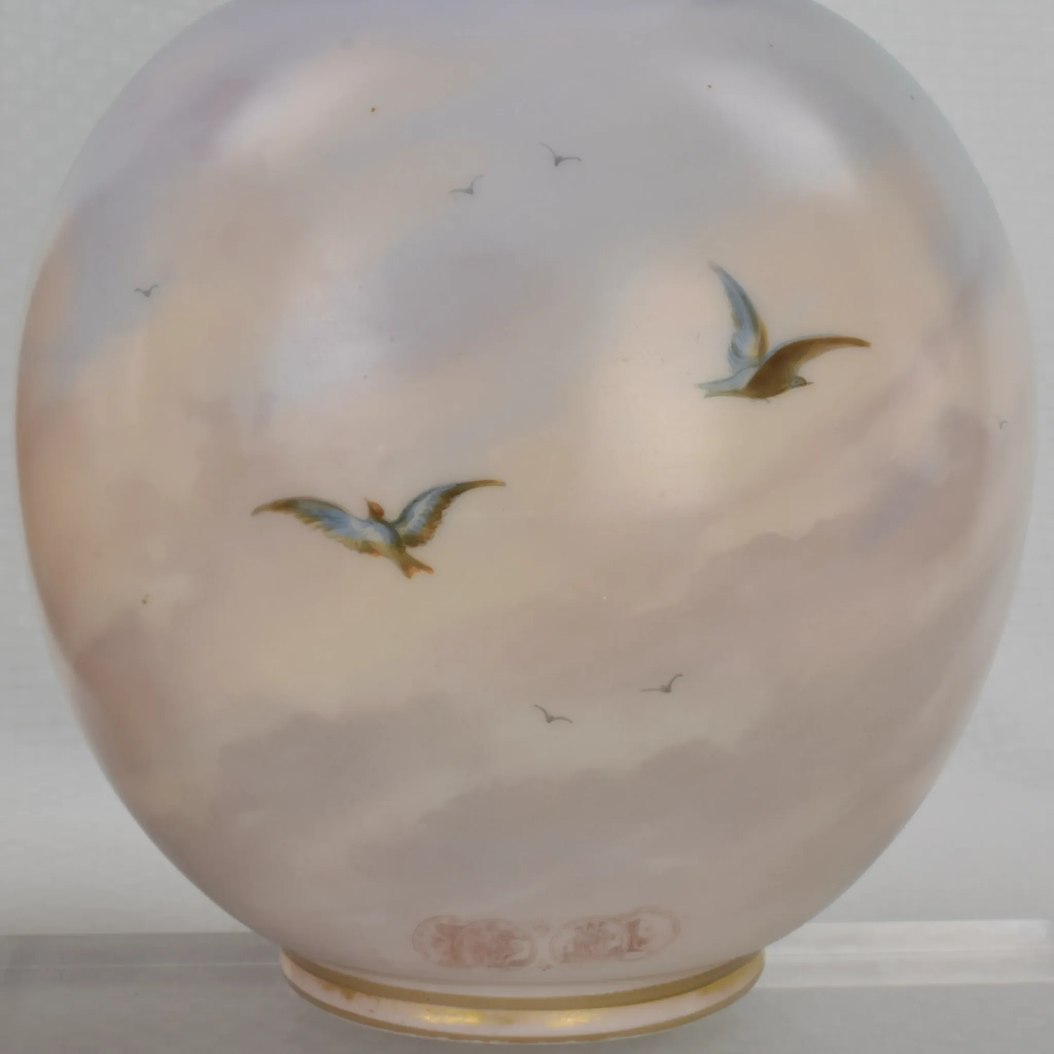 Antique Pair Baccarat Vases HP Children Peach Pickers and Potato Diggers - 1870s - View 6