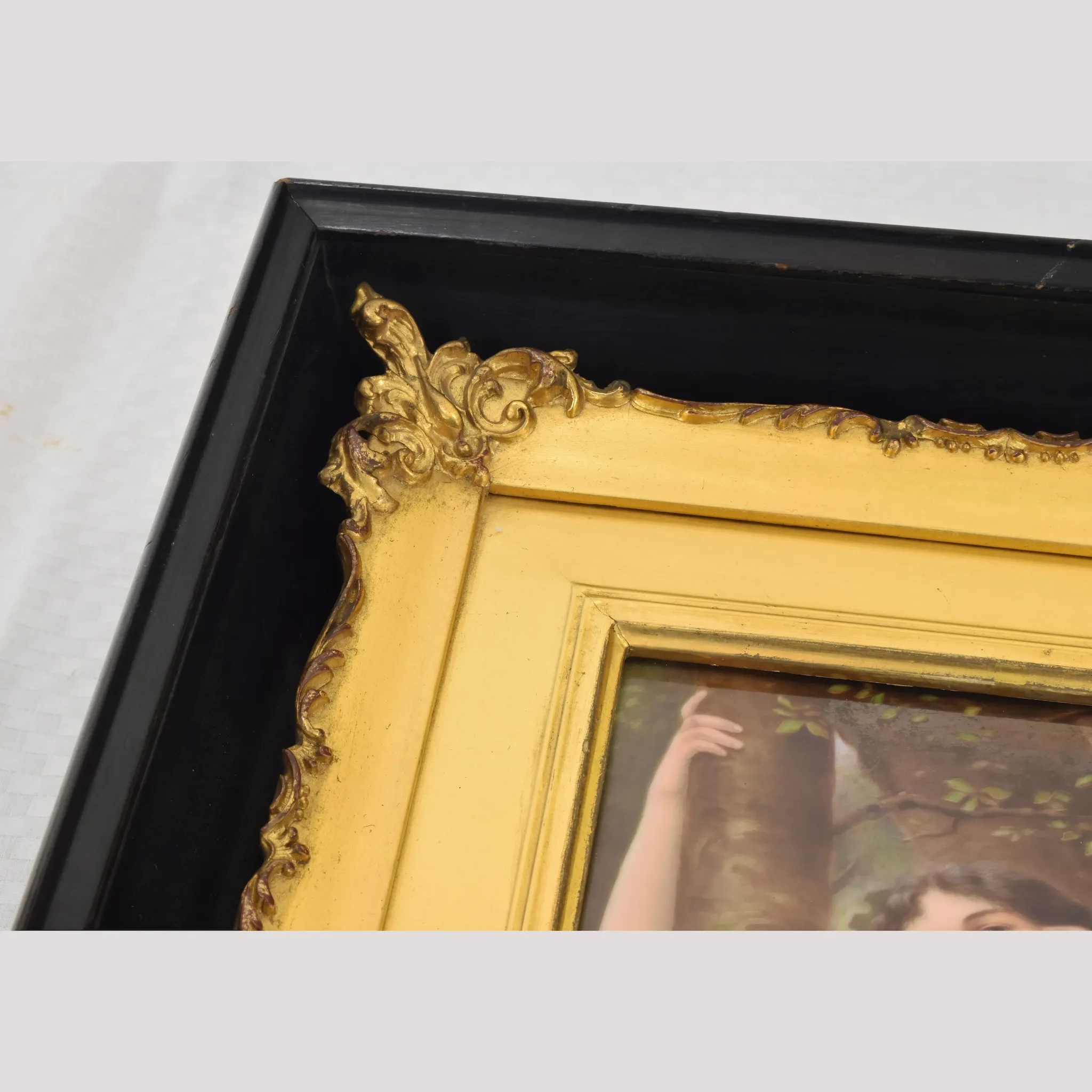 Antique 19th Century Enameled Hutschenreuther Plaque - Forest Voice - Signed Keller - View 7