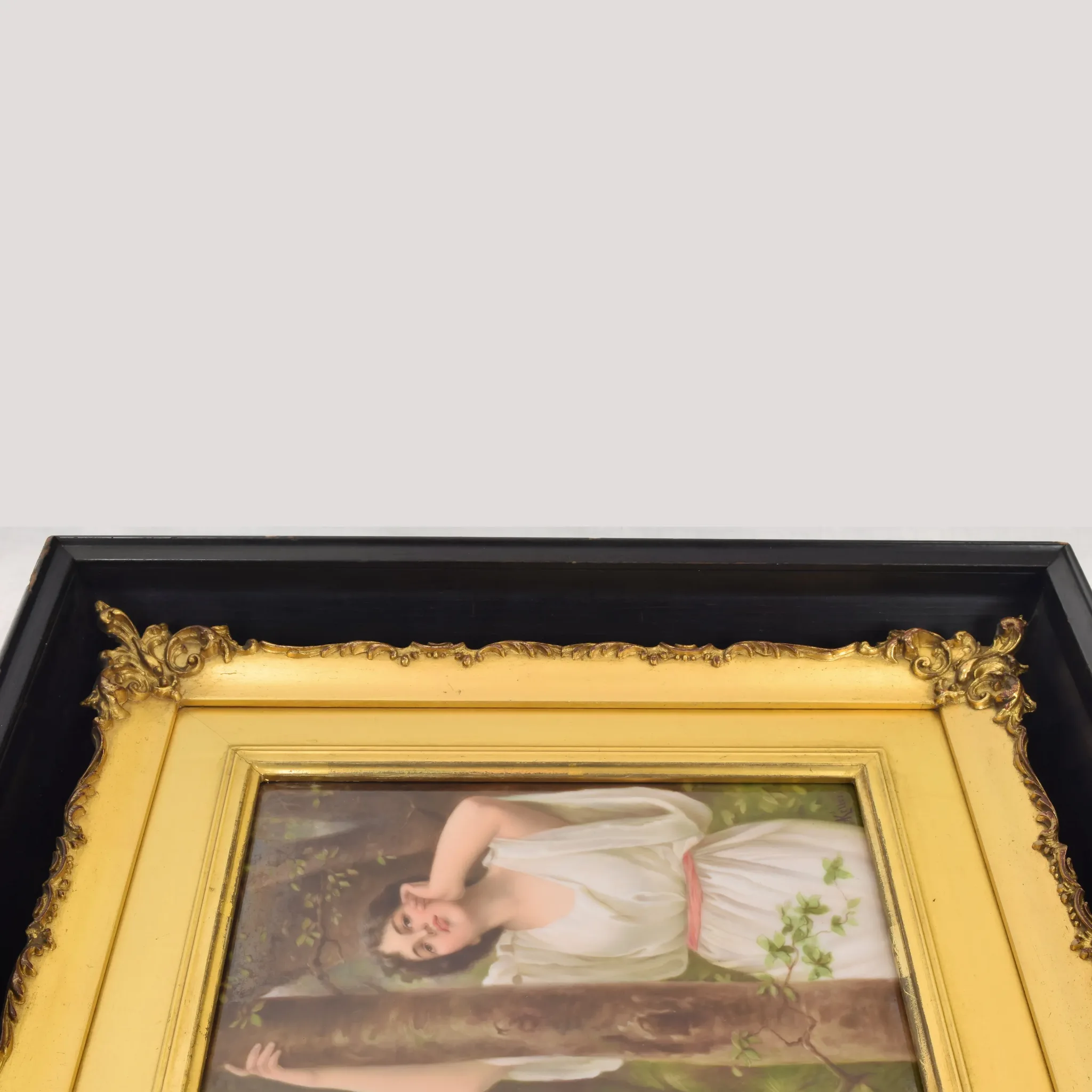 Antique 19th Century Enameled Hutschenreuther Plaque - Forest Voice - Signed Keller - View 8