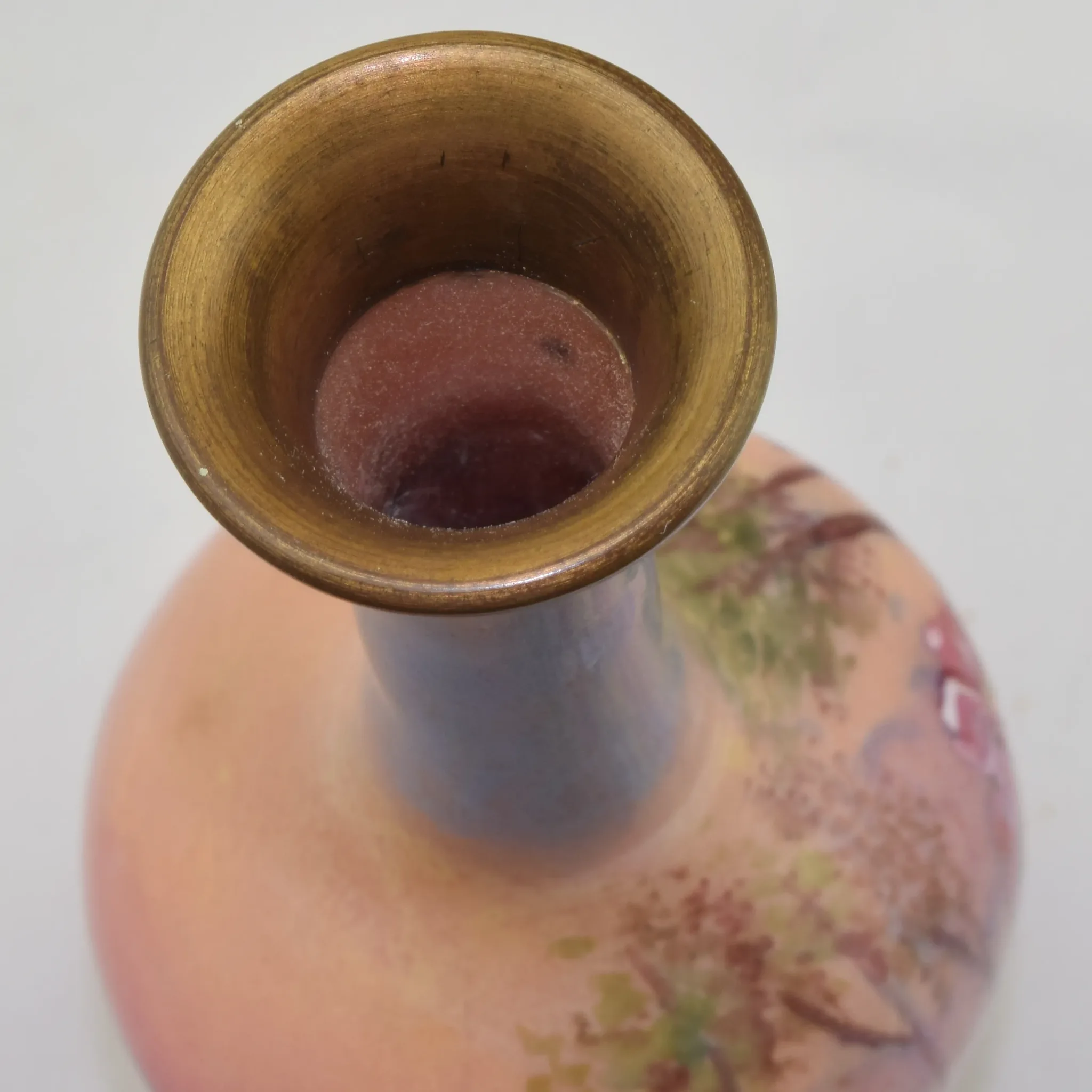 French Enameled Miniature Vase - HP Lady Profile - View 10
