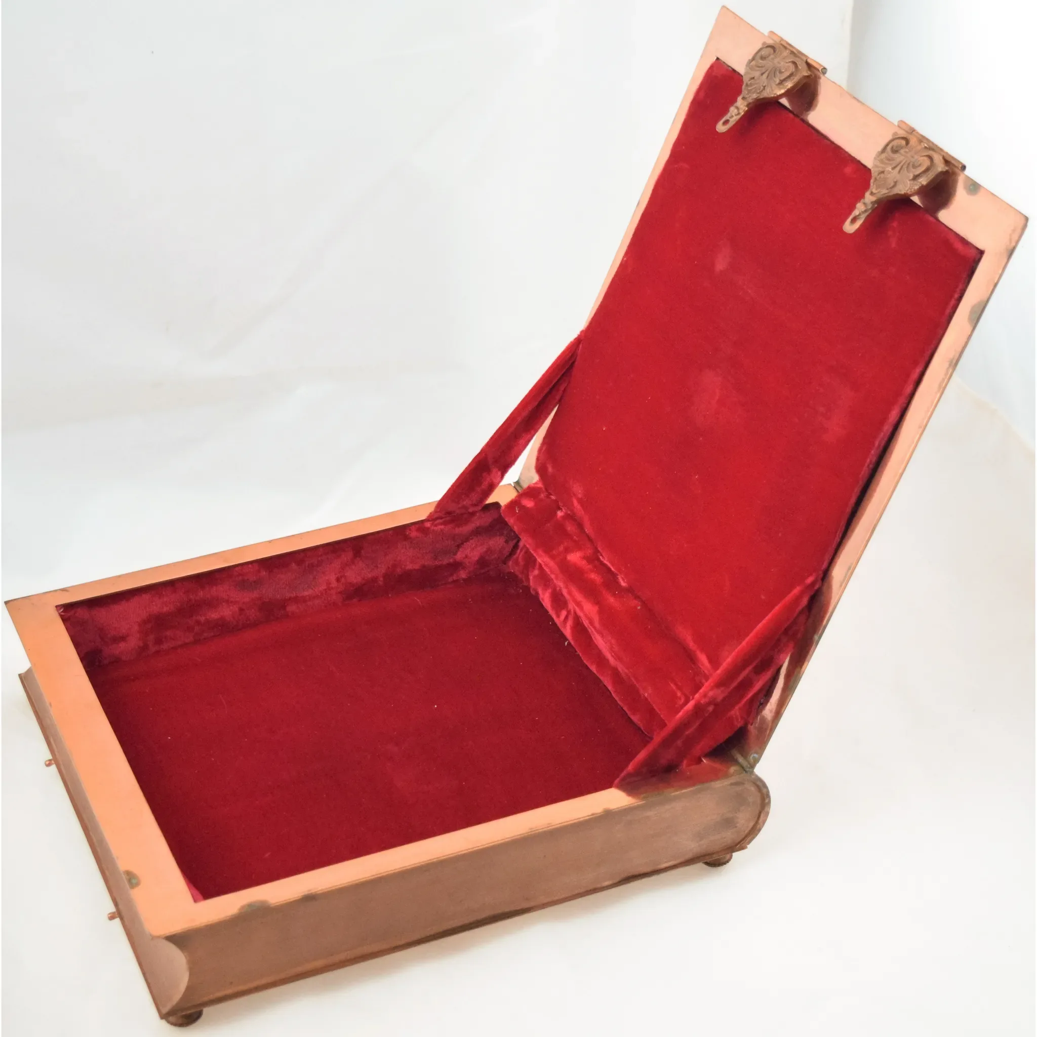 Antique Romanesque Style Copper Trinket or Letter Book Box - View 12