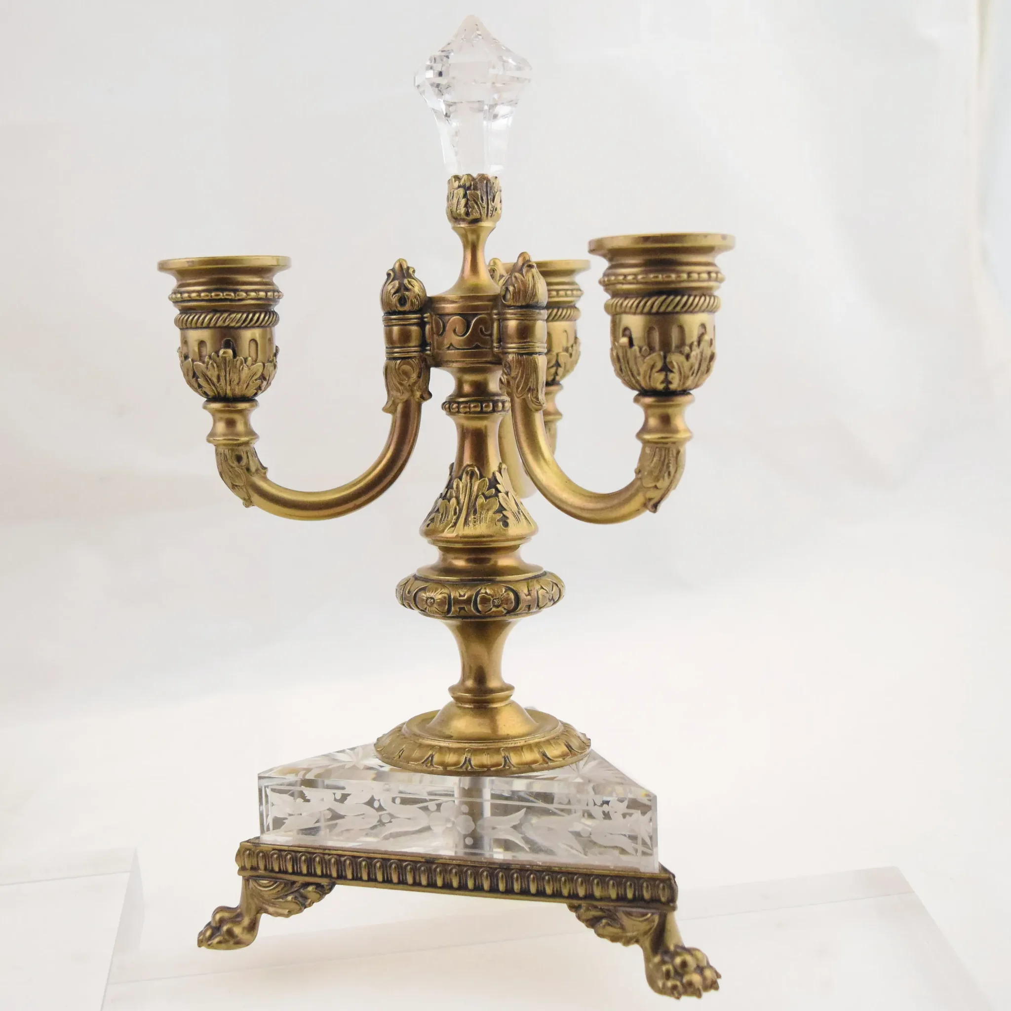 Pair Pairpoint Fine Arts Line 3 Light Candelabra - No C6168 - Ovington's New York - View 4
