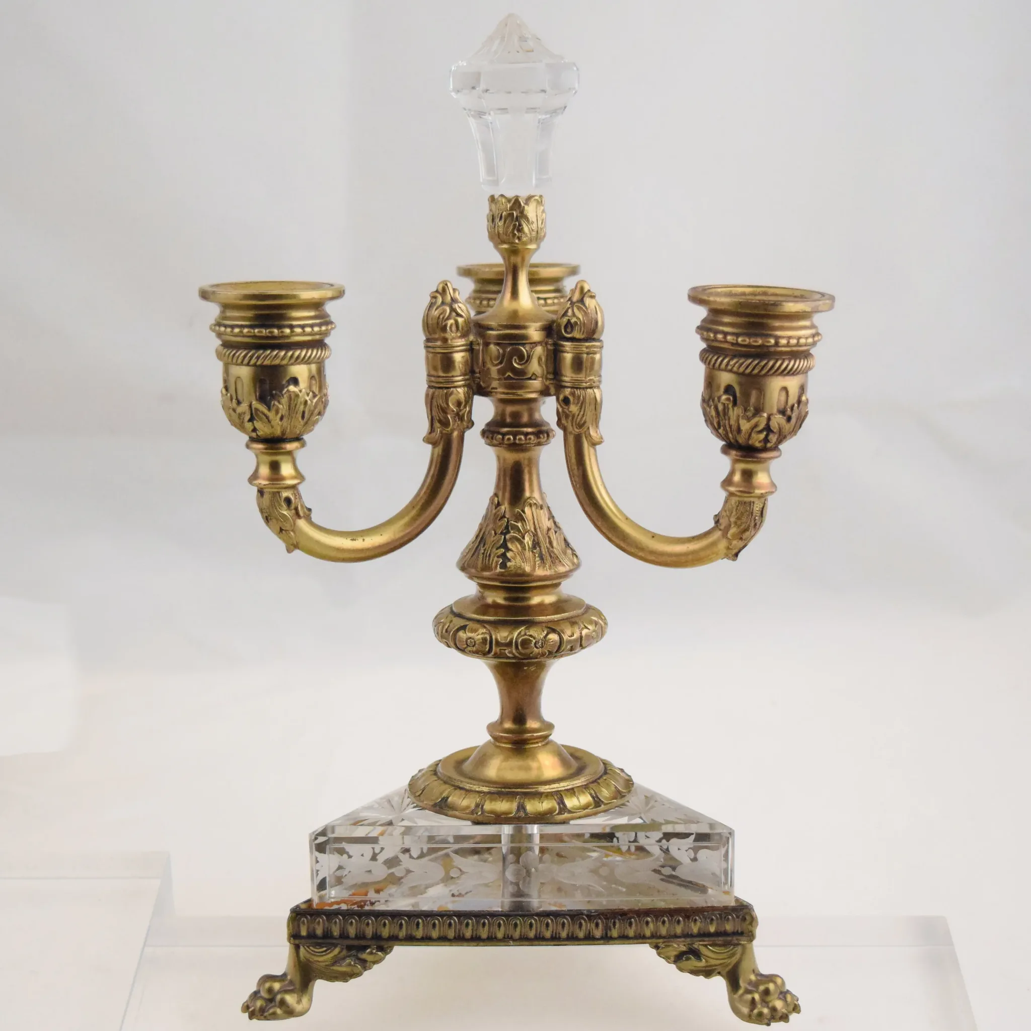 Pair Pairpoint Fine Arts Line 3 Light Candelabra - No C6168 - Ovington's New York - View 5