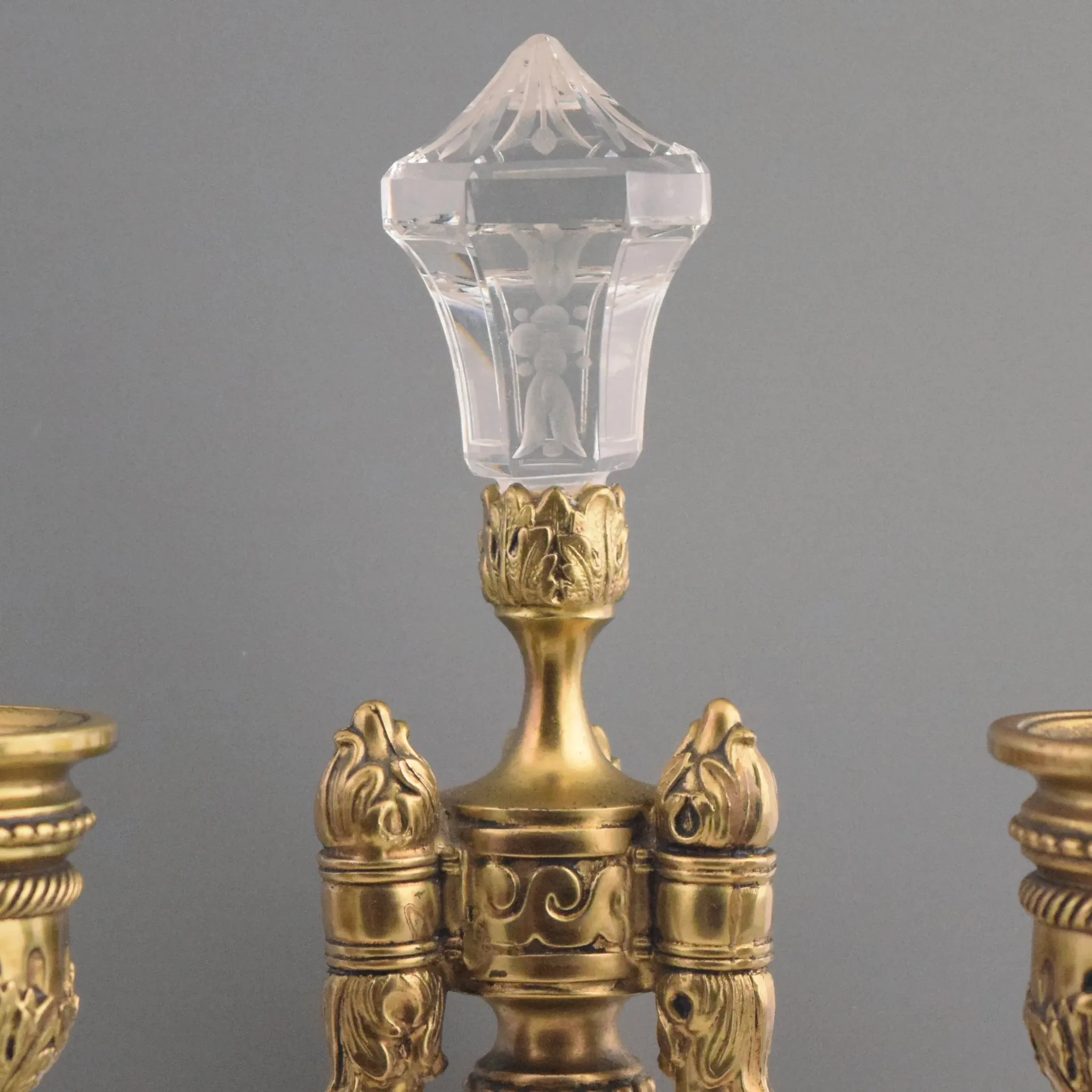 Pair Pairpoint Fine Arts Line 3 Light Candelabra - No C6168 - Ovington's New York - View 6