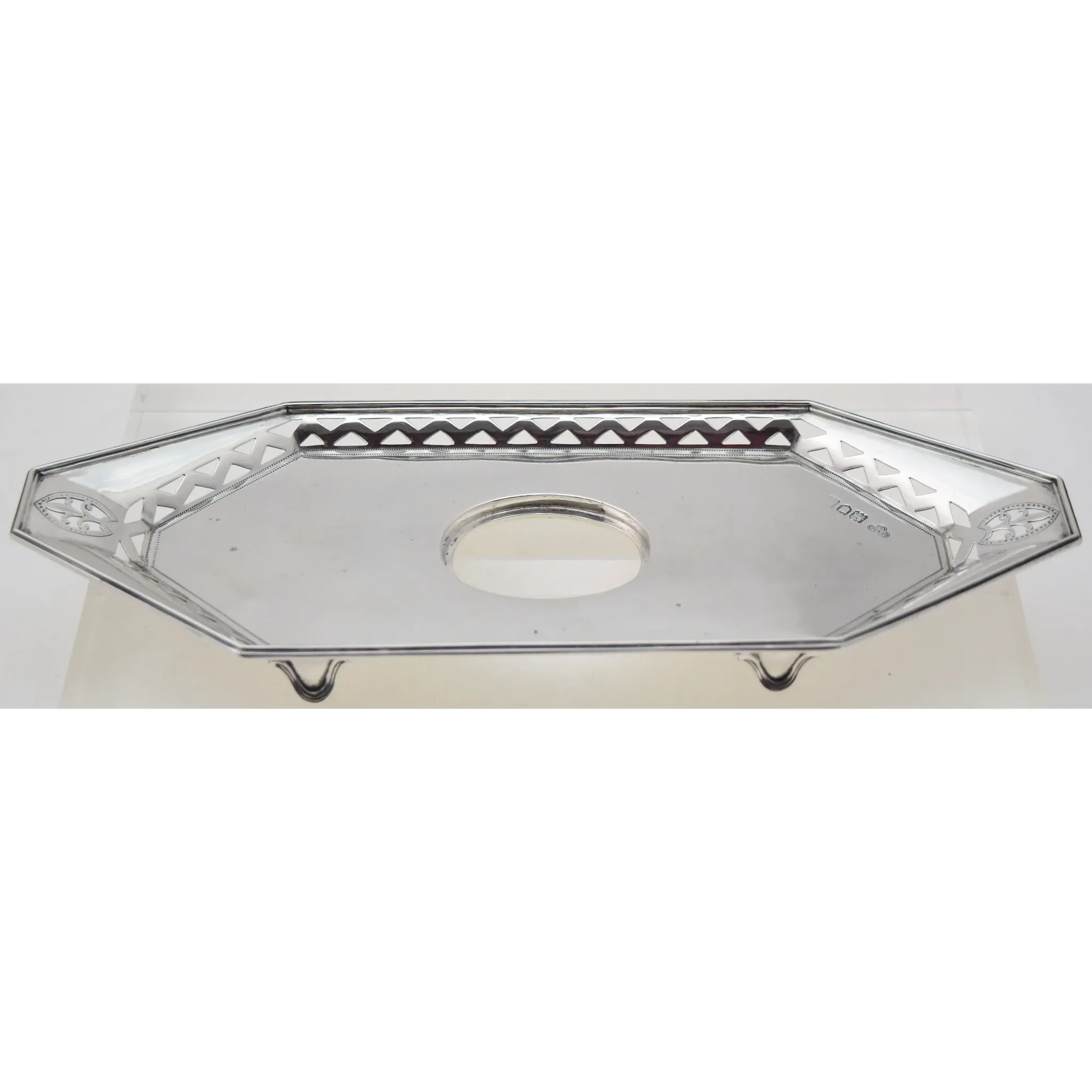 Antique Sterling Silver Inkstand - Goldsmiths & Silversmiths Company 1905 - View 2