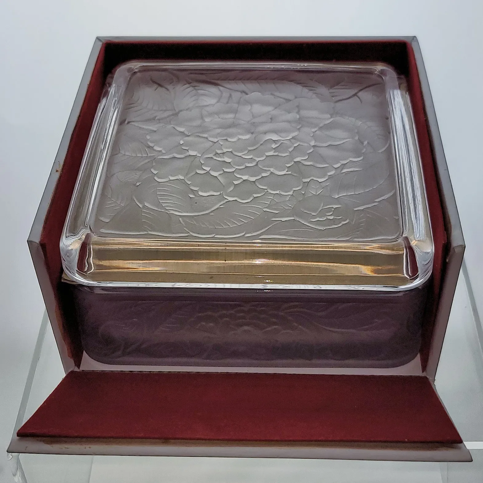 Vintage Hoya Crystal Bento Box COS5493U - Original Box - View 10