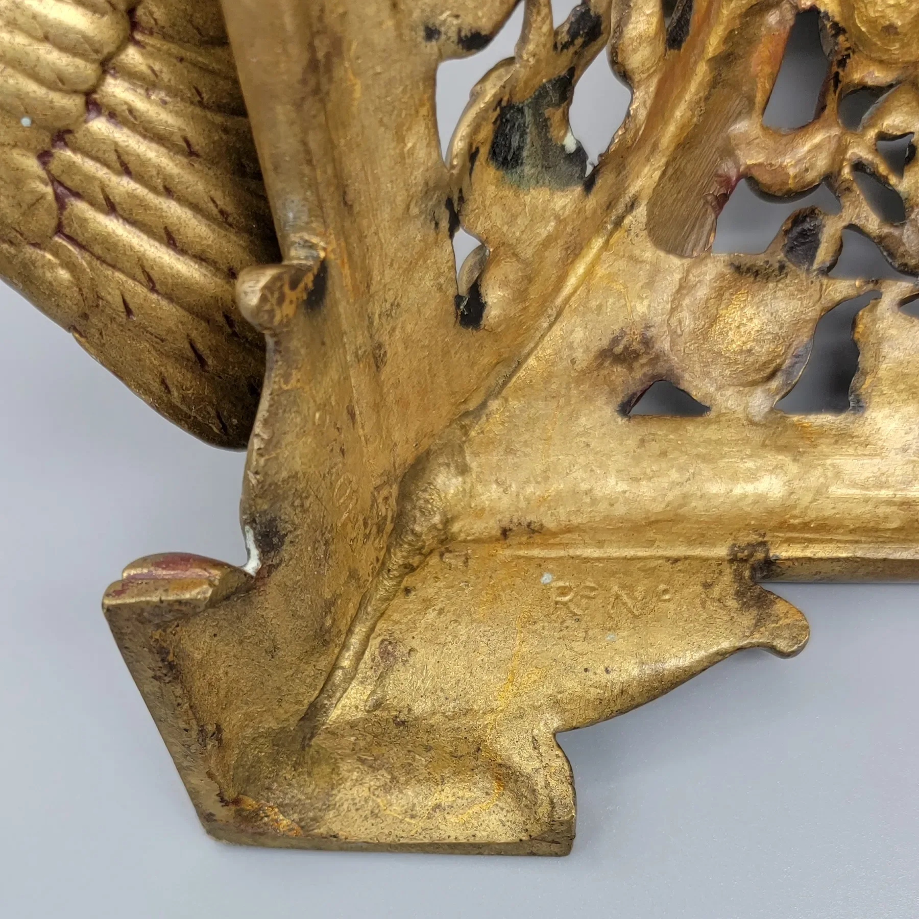 Antique Bronze Napoleon III Inkwell Eagle Finial on Lid - View 13