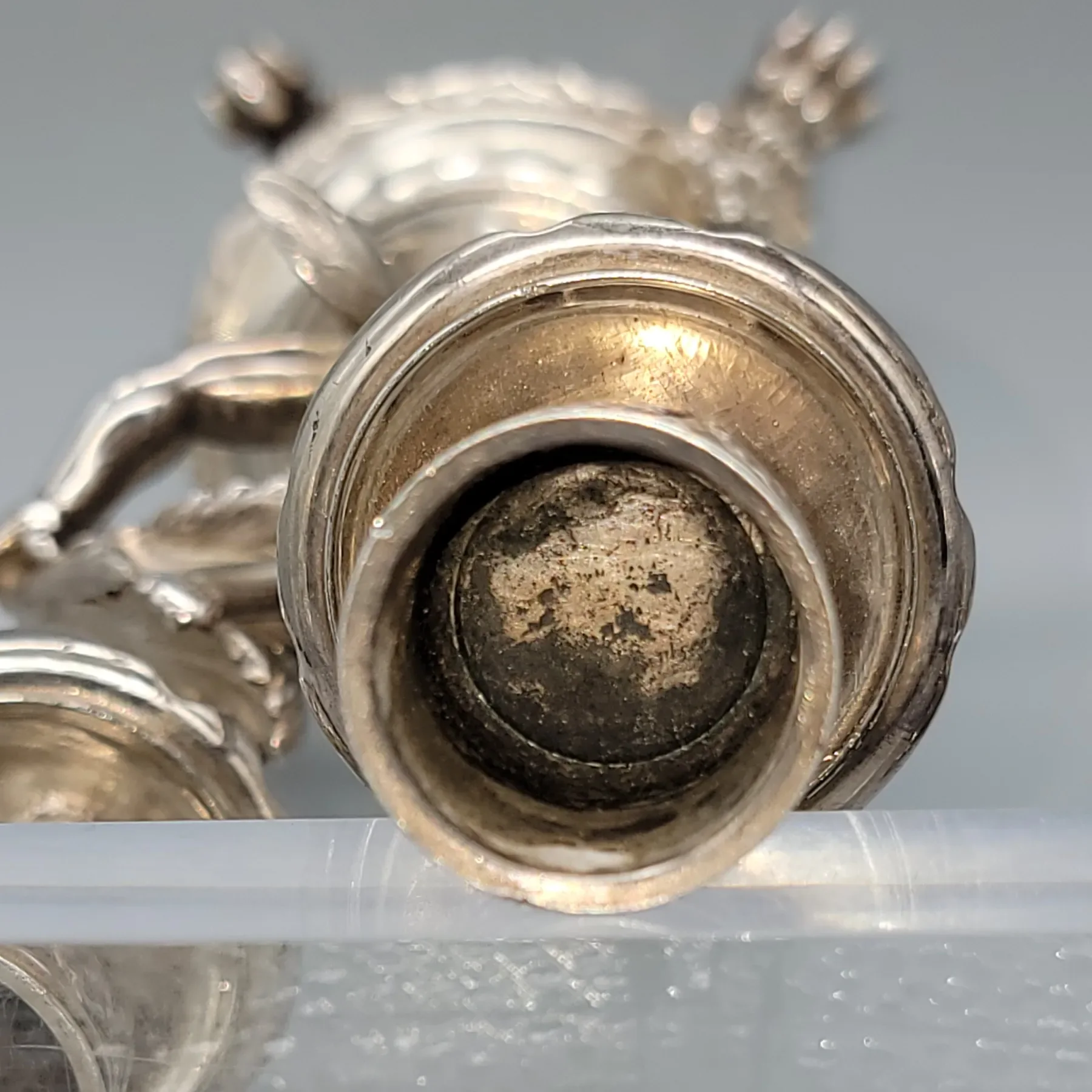 Pair of Antique French Putti / Cherub Candelabra - Silverplate - View 10