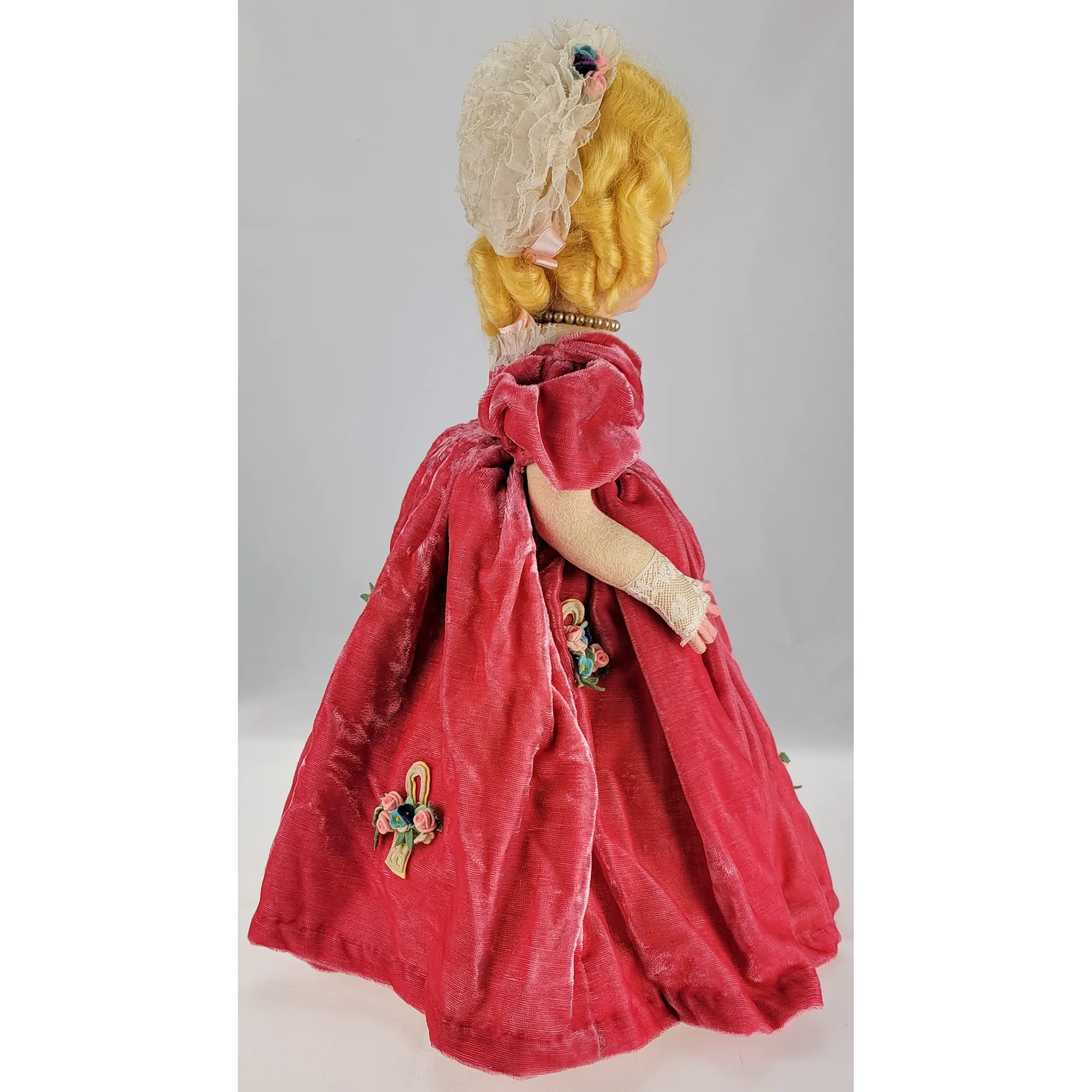 Antique Lenci Doll - Velvet Dress, Blond Hair and Blue Eyes - 18" - View 5