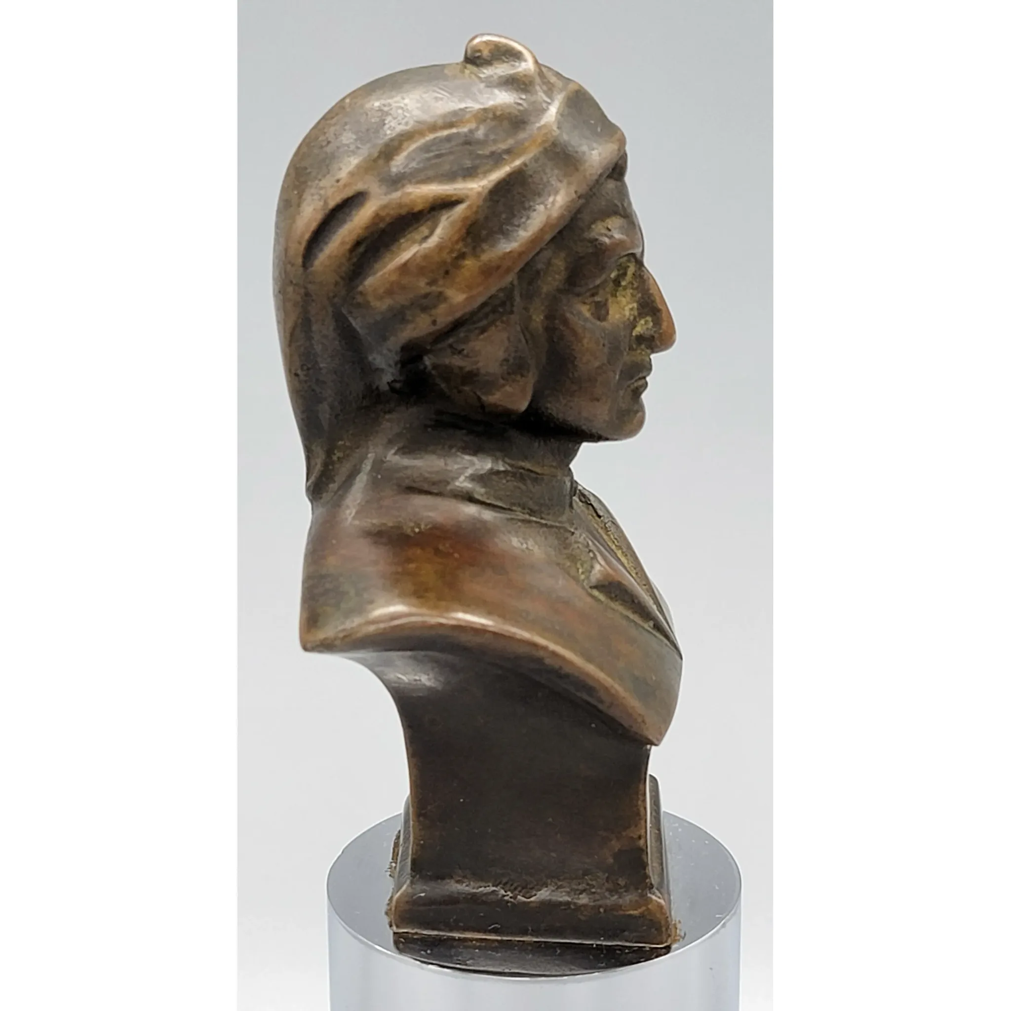 Vintage Dante Cabinet Bronze on Chrome Cylinder Plinth - View 4