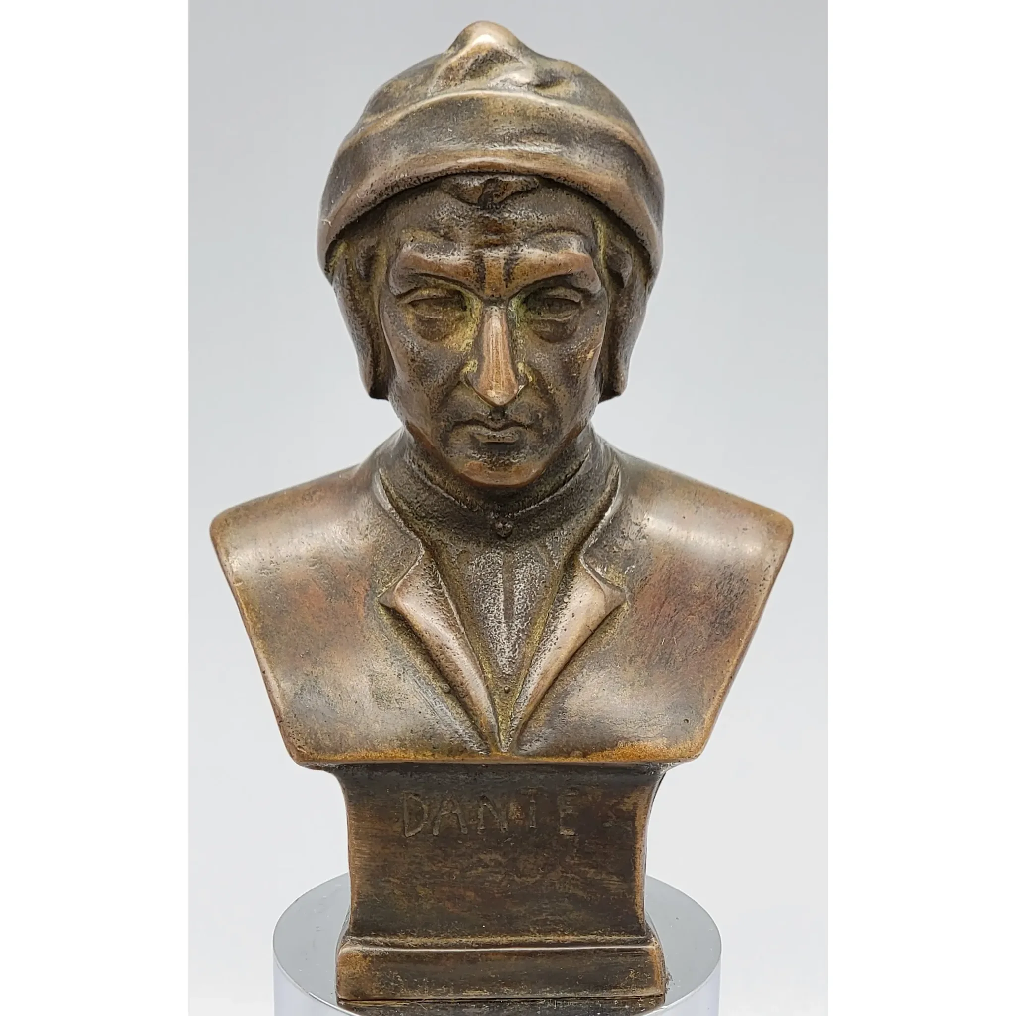 Vintage Dante Cabinet Bronze on Chrome Cylinder Plinth - View 5